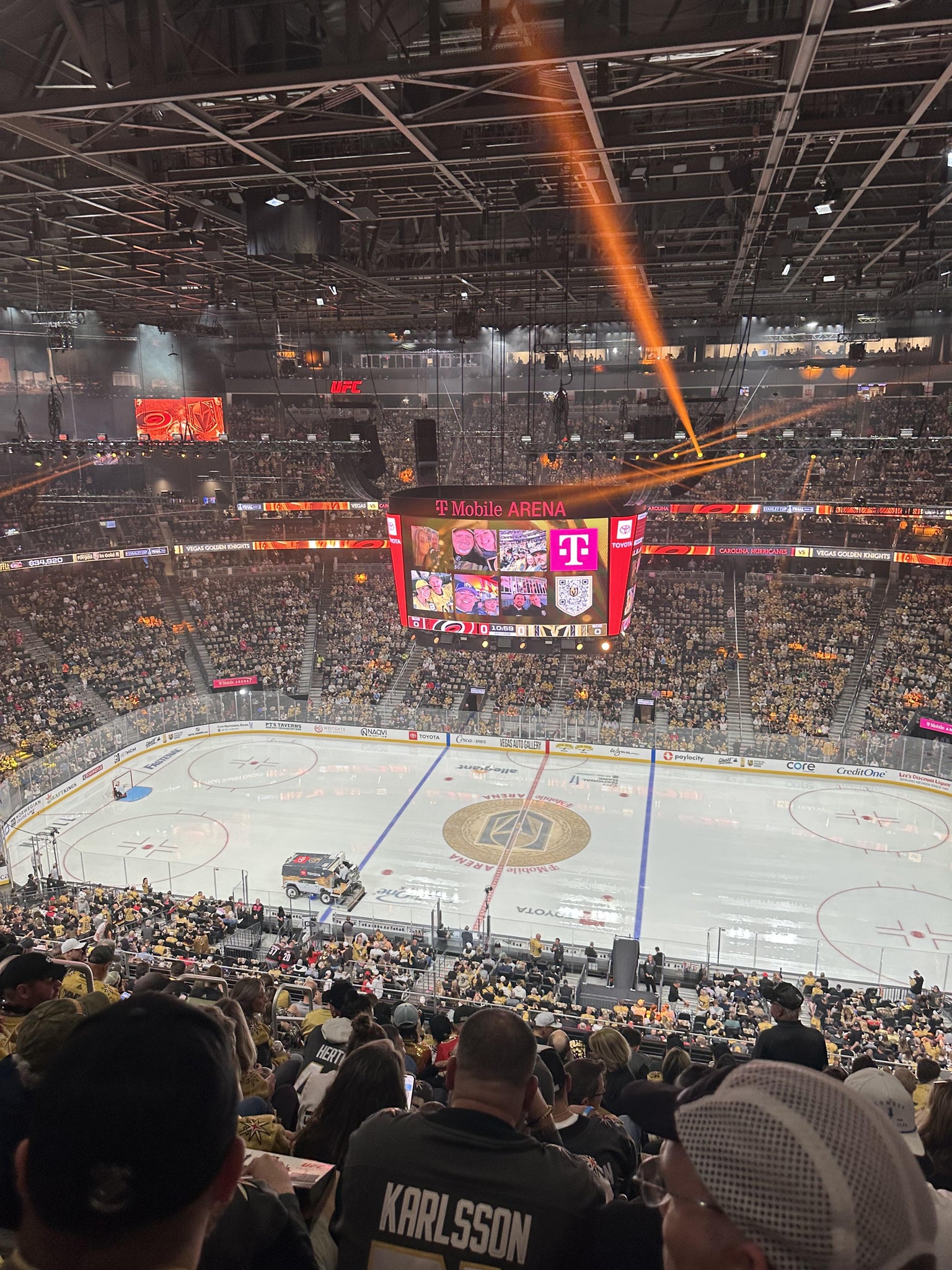 Real Fan View taken from Section 206 at T-Mobile Arena by Sergey G