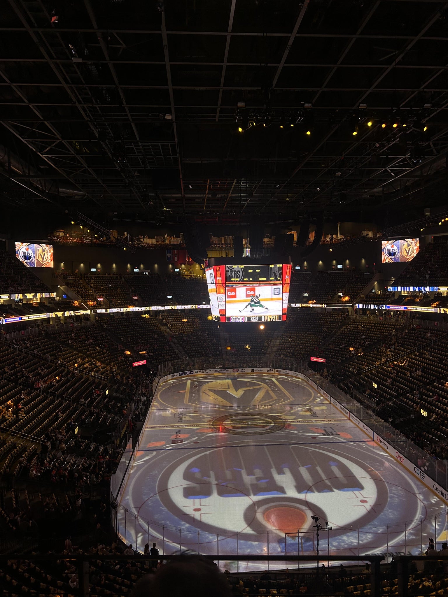 Real Fan View taken from Section 213 at T-Mobile Arena by Paige R