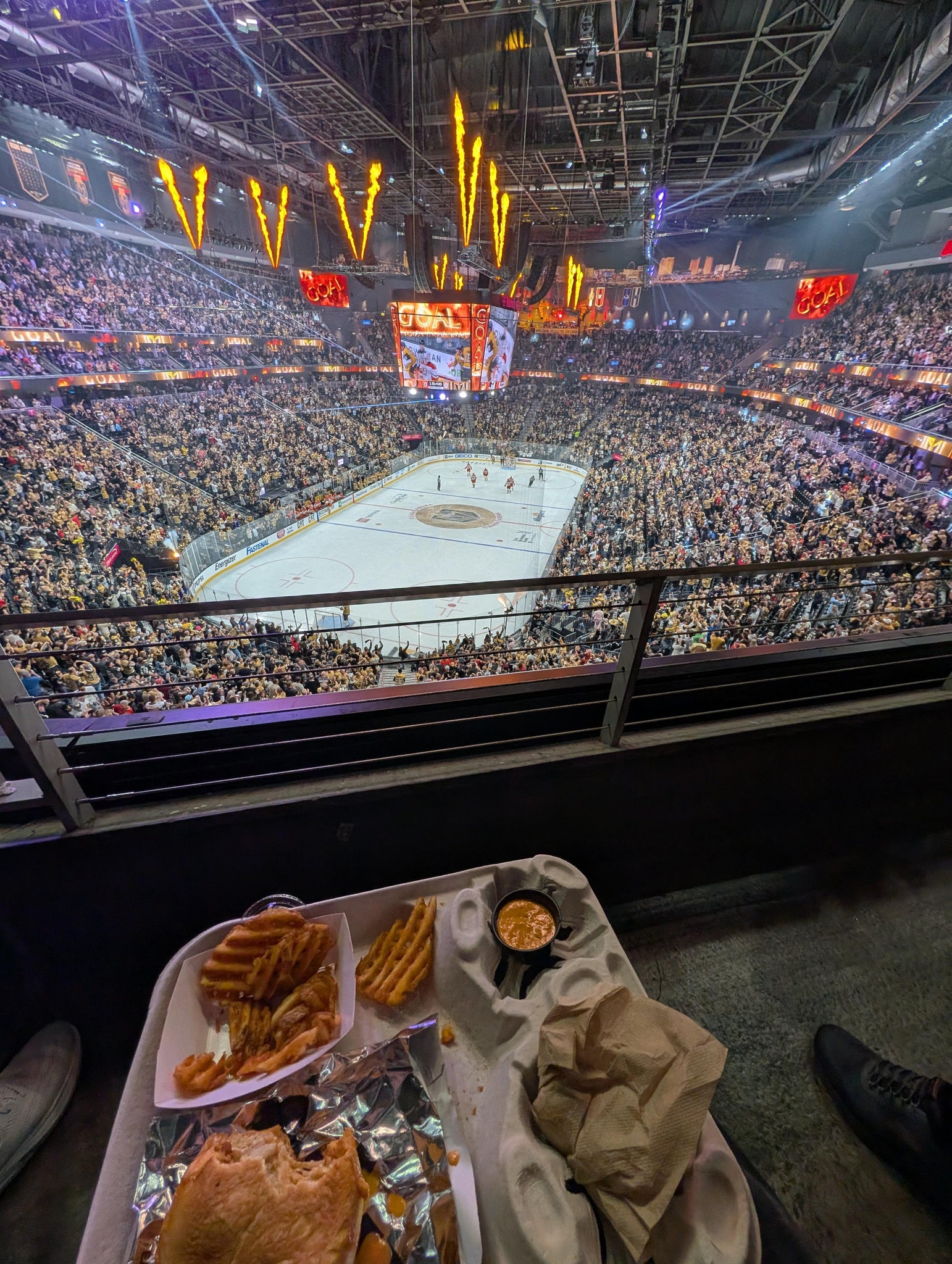 Real Fan View taken from Section 216 at T-Mobile Arena by Patryk L