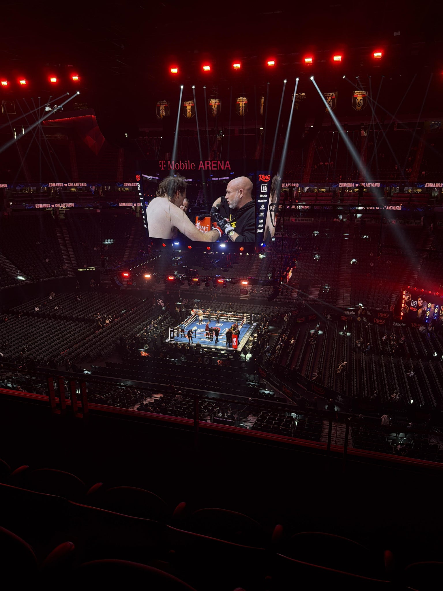 Real Fan View taken from Section 224 at T-Mobile Arena by Anonymous User