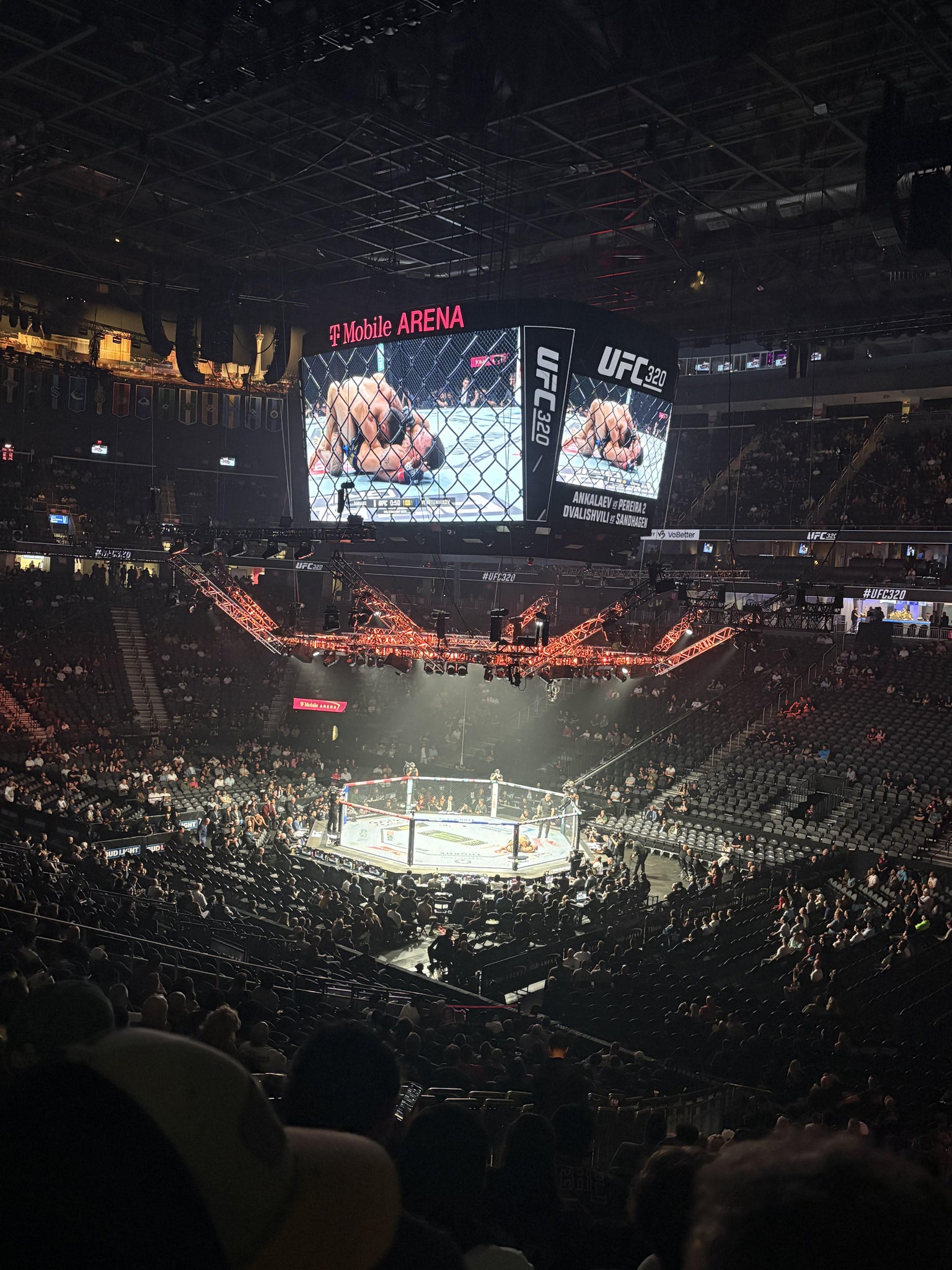 Real Fan View taken from Section 8 at T-Mobile Arena by Anonymous User