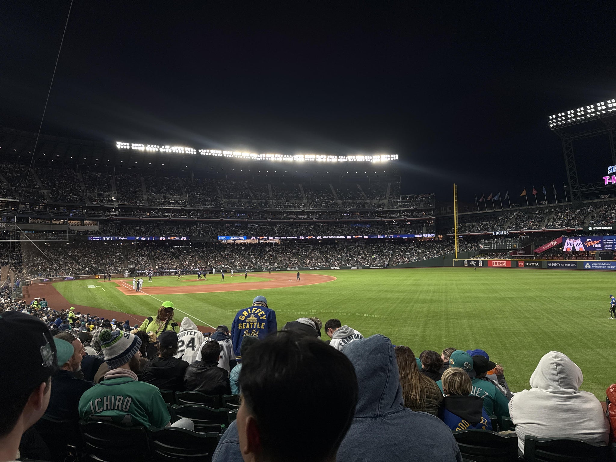 Real Fan View taken from Section 111 at T-Mobile Park by Ella L