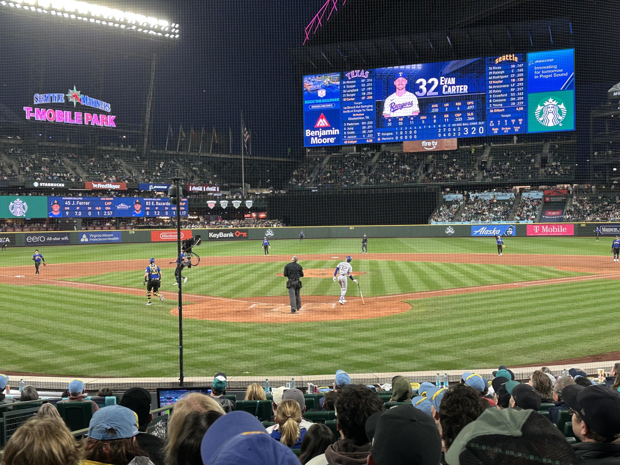 Real Fan View taken from Section 129 at T-Mobile Park by Gonzalo c G