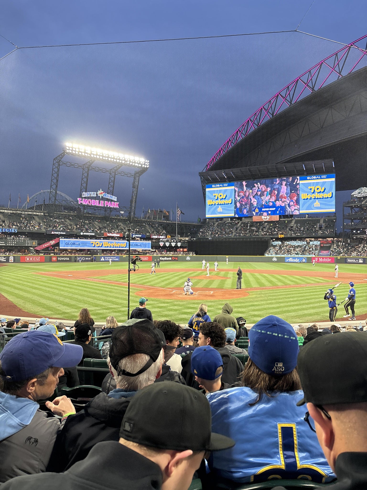 Real Fan View taken from Section 129 at T-Mobile Park by Adam B