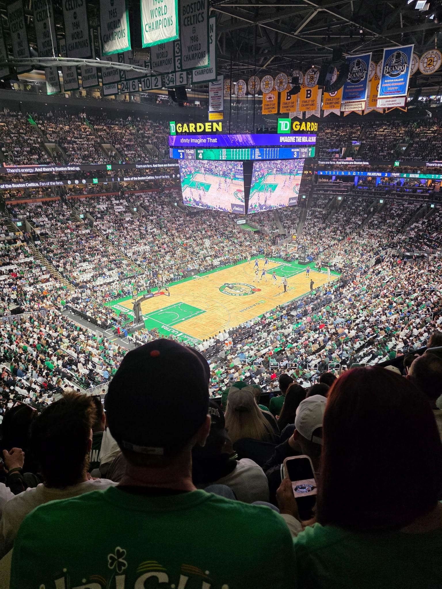 Real Fan View taken from Balcony 305 at TD Garden by John S
