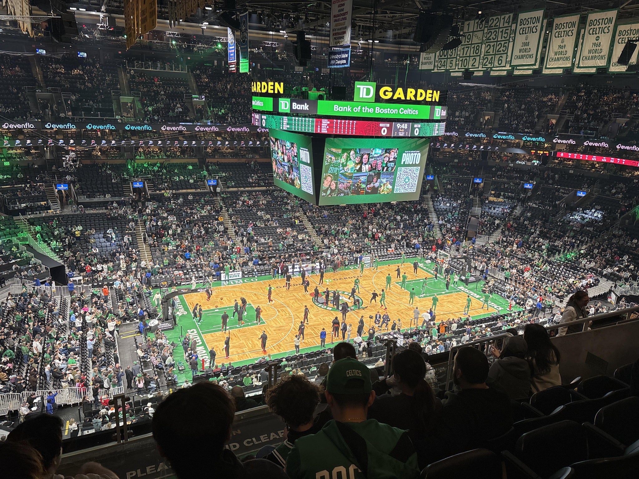 Real Fan View taken from Balcony 318 at TD Garden by Sarabeswaran B