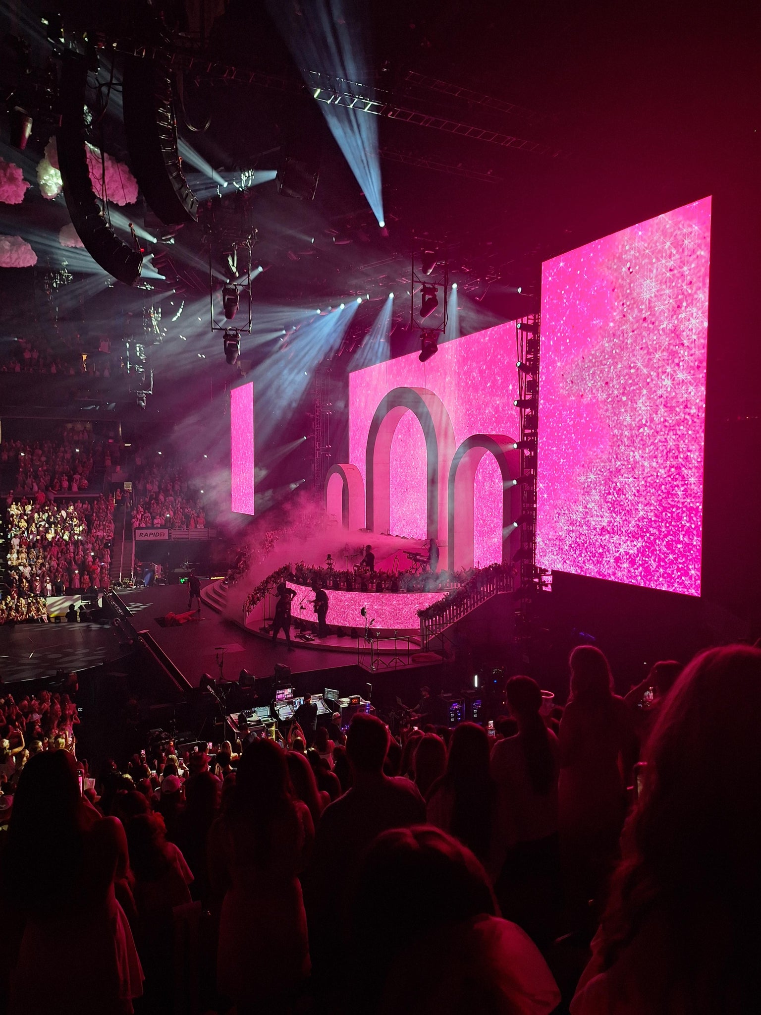 Vue réelle des fans prise de la Club 107 au site TD Garden par Dyani S