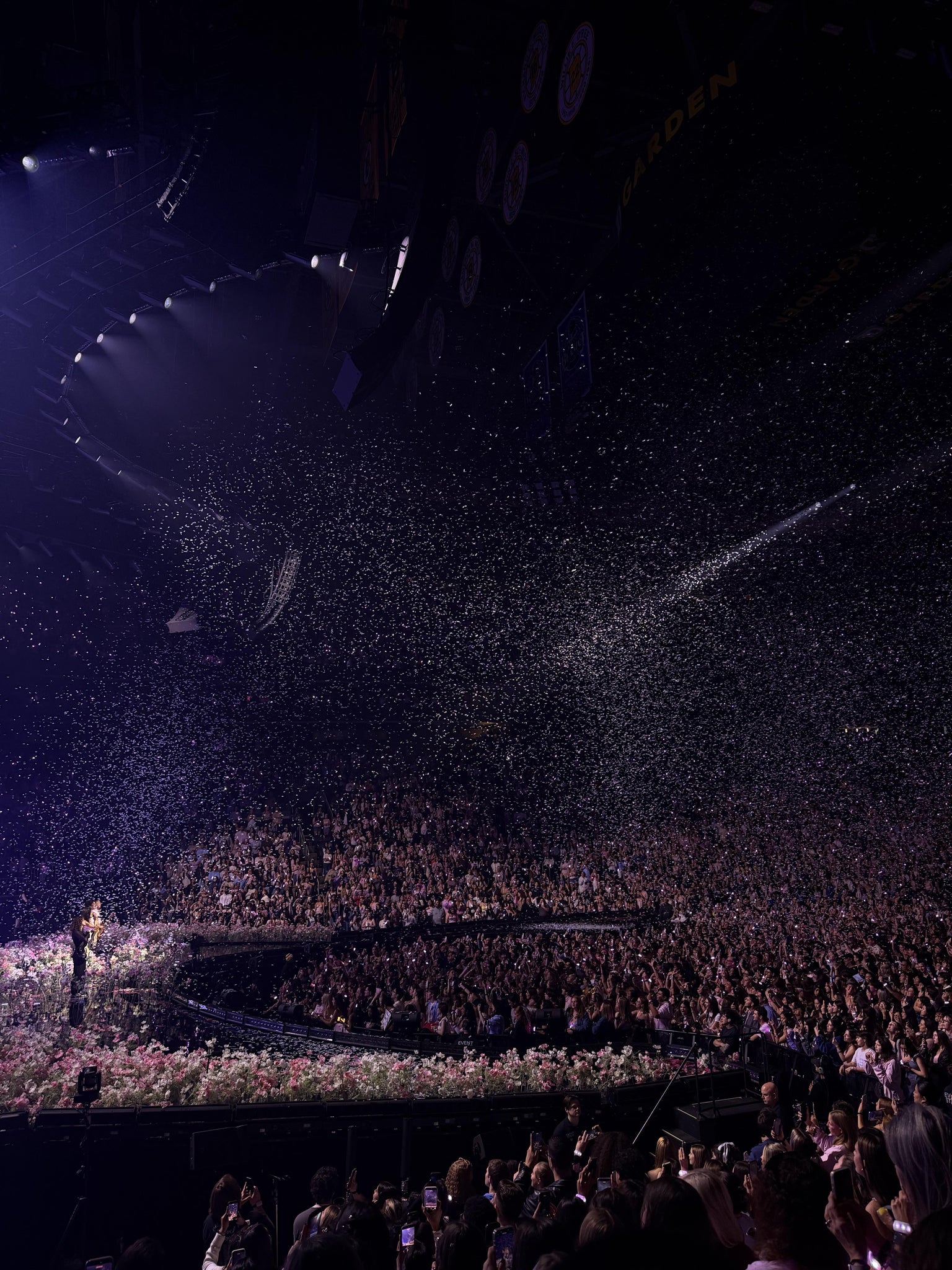 Vue réelle des fans prise de la Loge 14 au site TD Garden par Lorena A