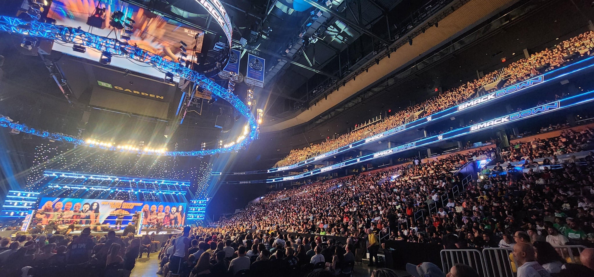 Vue réelle des fans prise de la Loge 6 au site TD Garden par Corey B