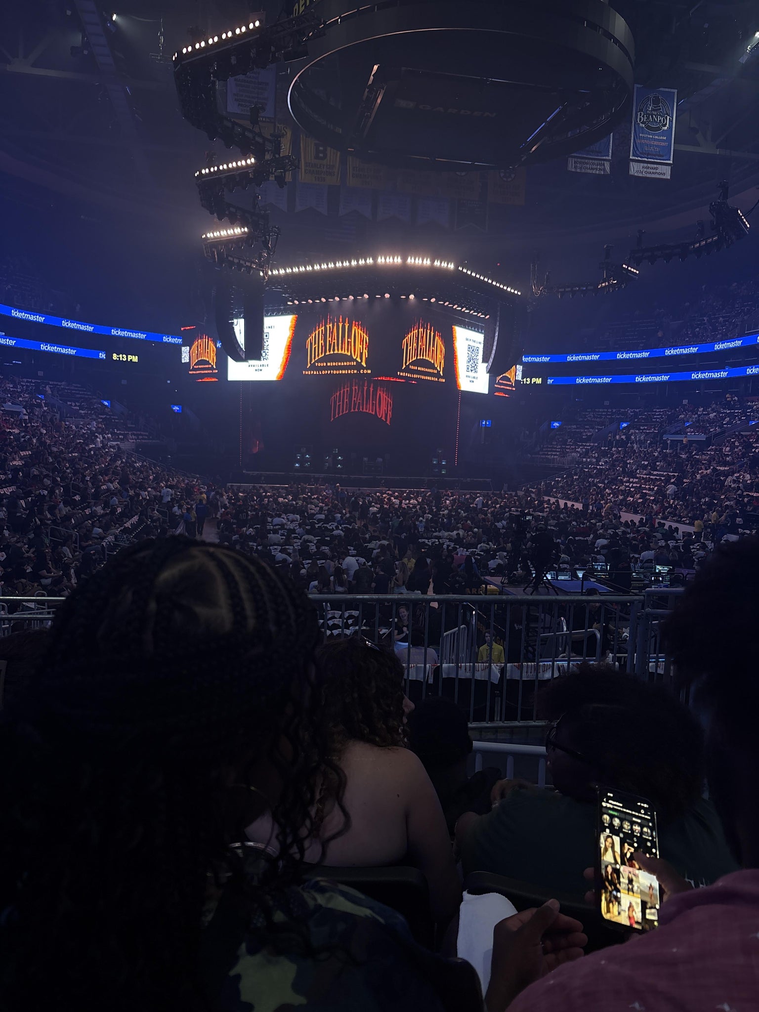Vue réelle des fans prise de la Loge 7 au site TD Garden par Janiah R