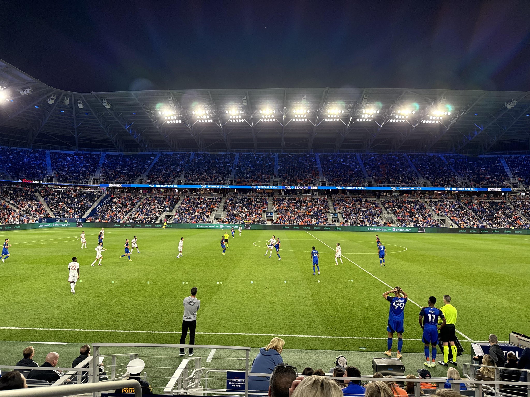 Real Fan View taken from Pitch View West Club 5 at TQL Stadium by Jesus V