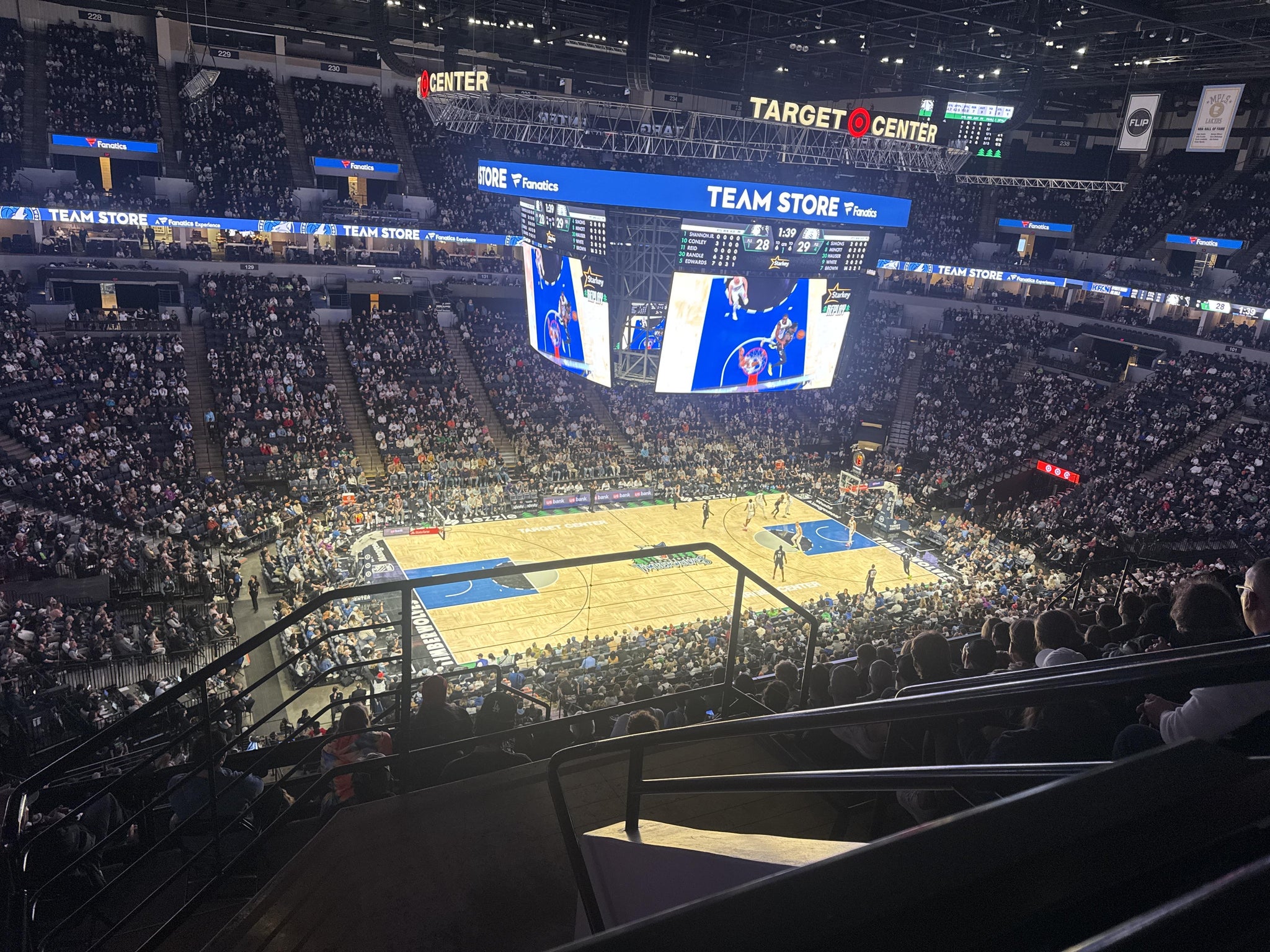Real Fan View taken from Section 214 at Target Center by Peter E