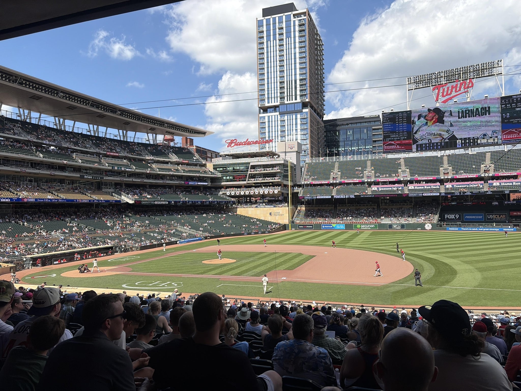 Real Fan View taken from Section 107 at Target Field by Kevin F