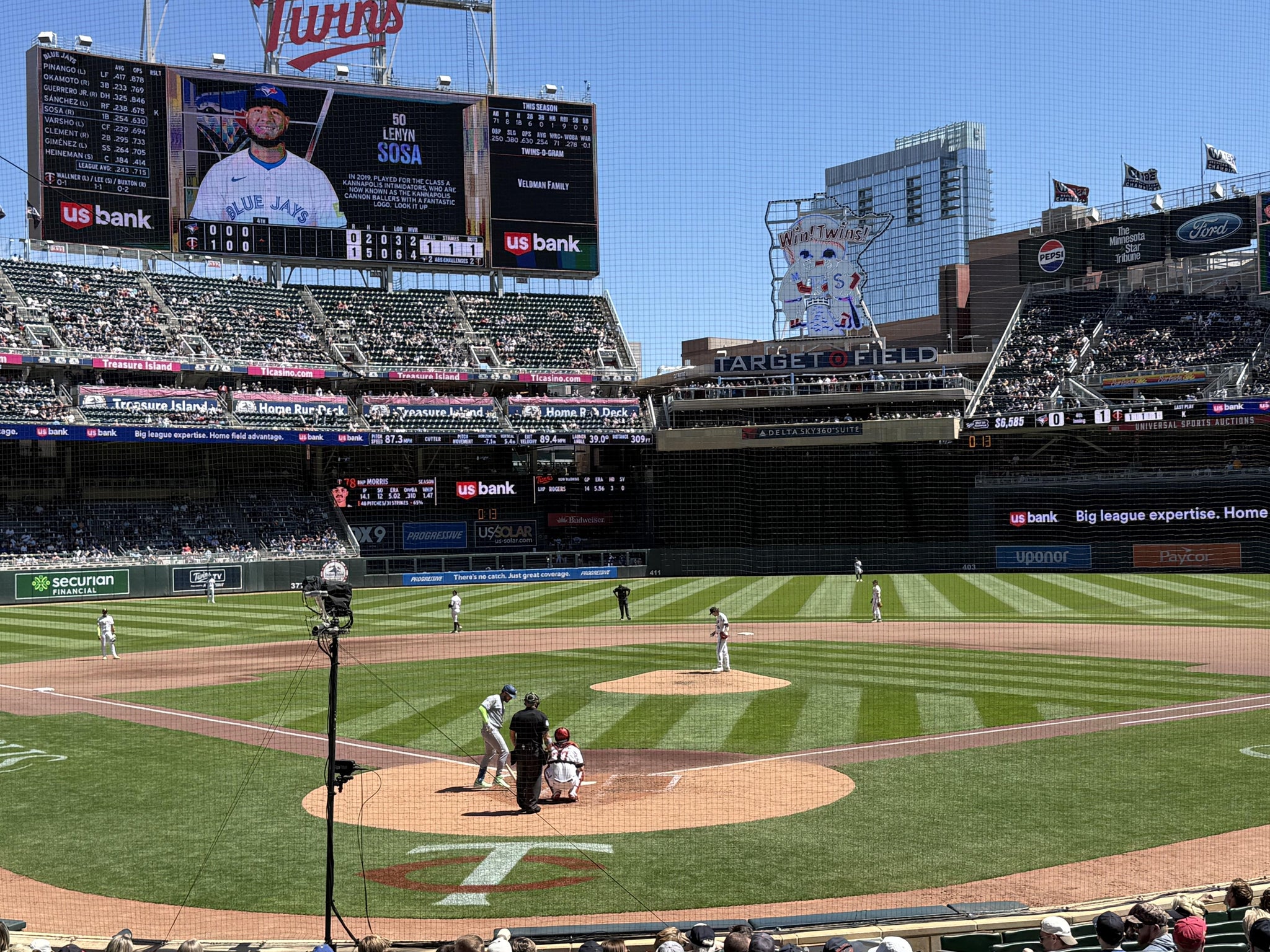Real Fan View taken from Section 113 at Target Field by Dan C