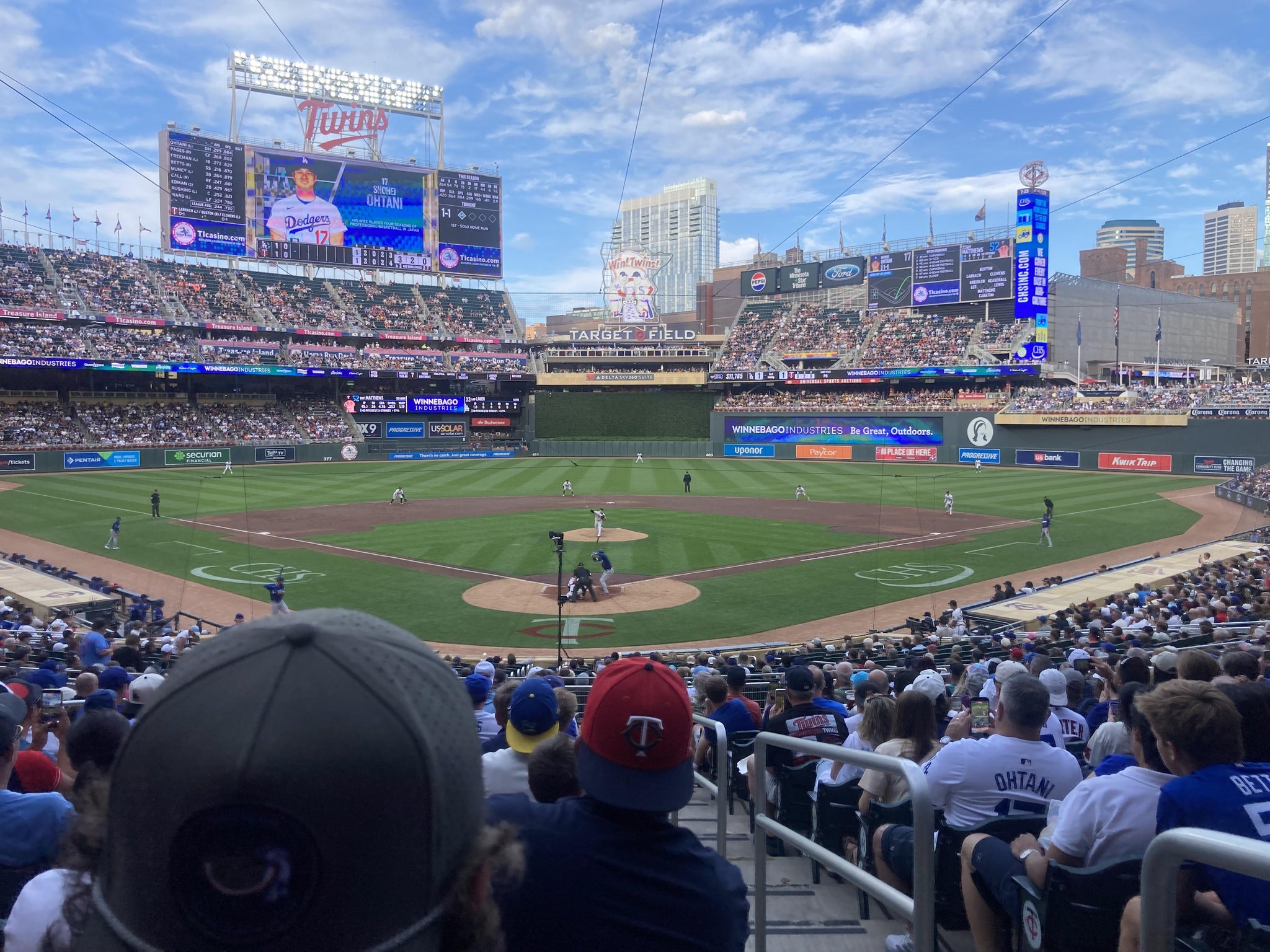 Real Fan View taken from Section 114 at Target Field by James D