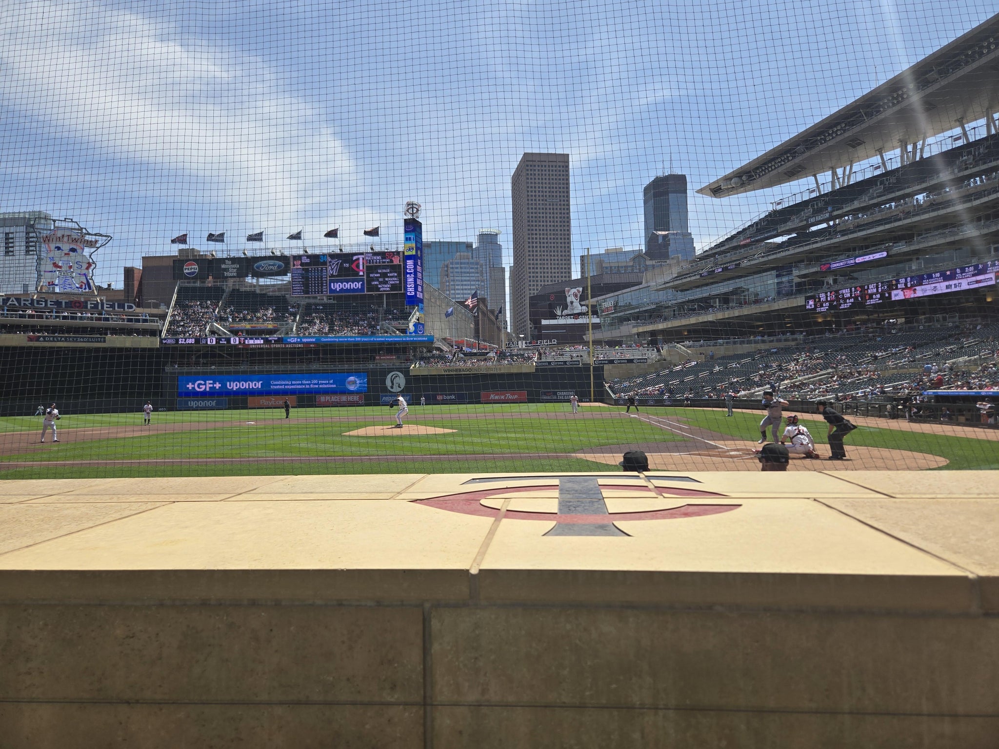 Real Fan View taken from Dugout Box 11 at Target Field by Robert W