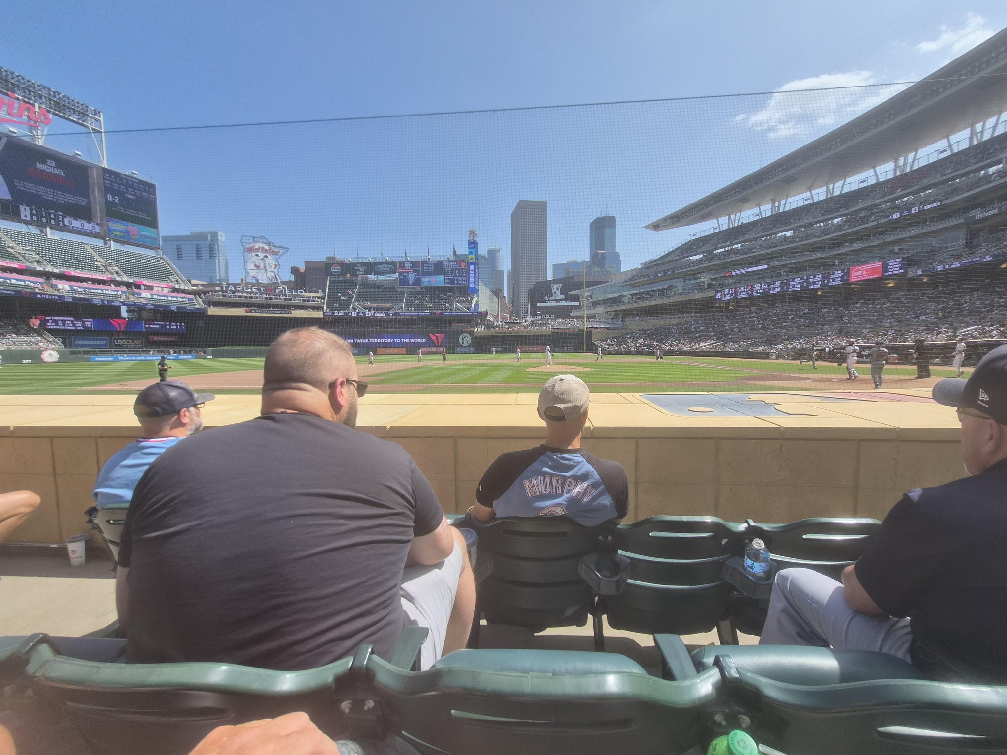 Real Fan View taken from Dugout Box 12 at Target Field by Tiffany F