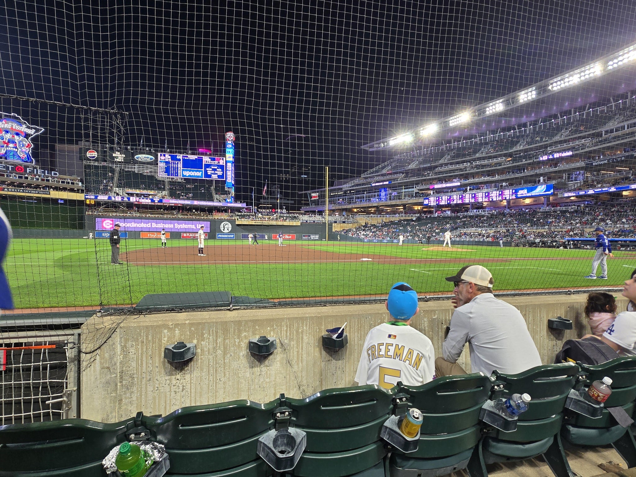 Real Fan View taken from Dugout Box 14 at Target Field by Mary lyn M