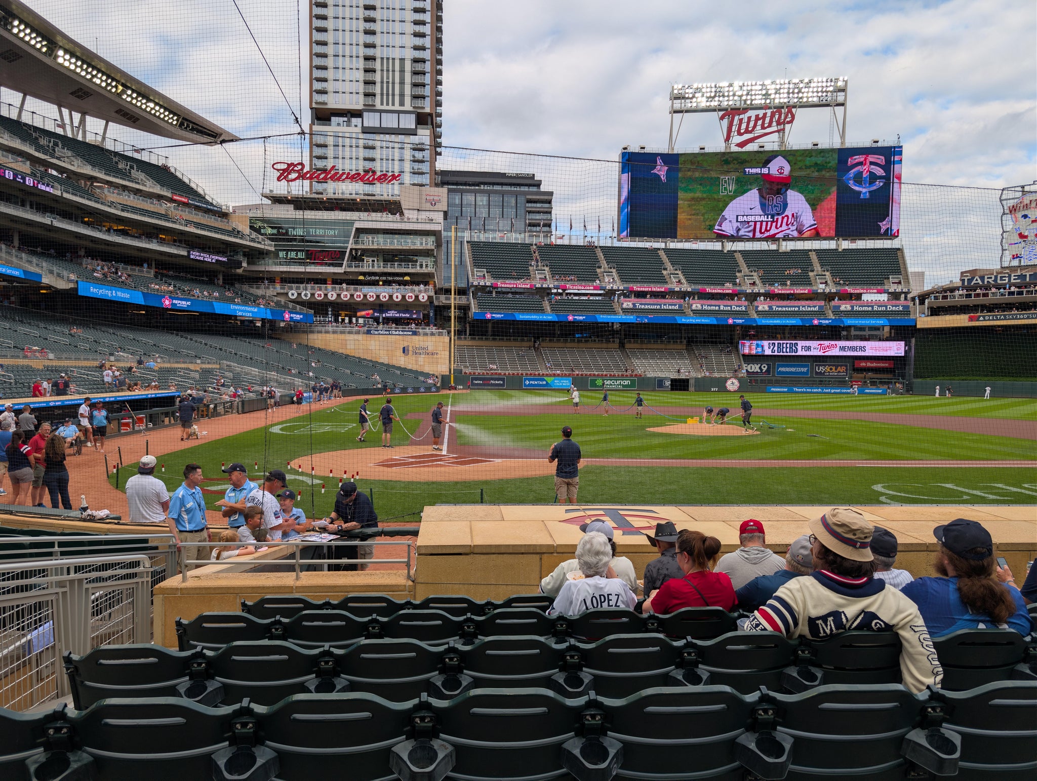 Real Fan View taken from Dugout Box 6 at Target Field by Jeremy W
