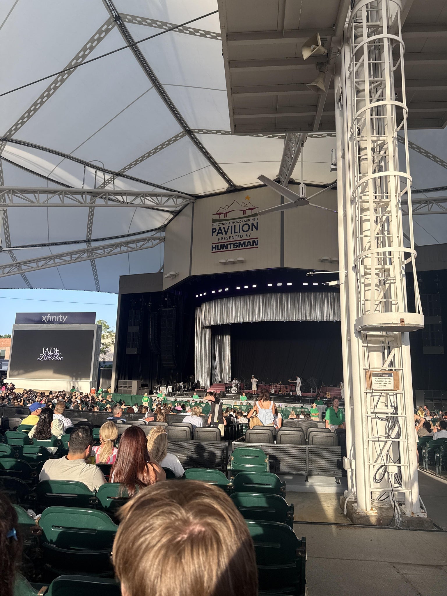 Real Fan View taken from Section 102 at The Cynthia Woods Mitchell Pavilion presented by Huntsman by Madison F