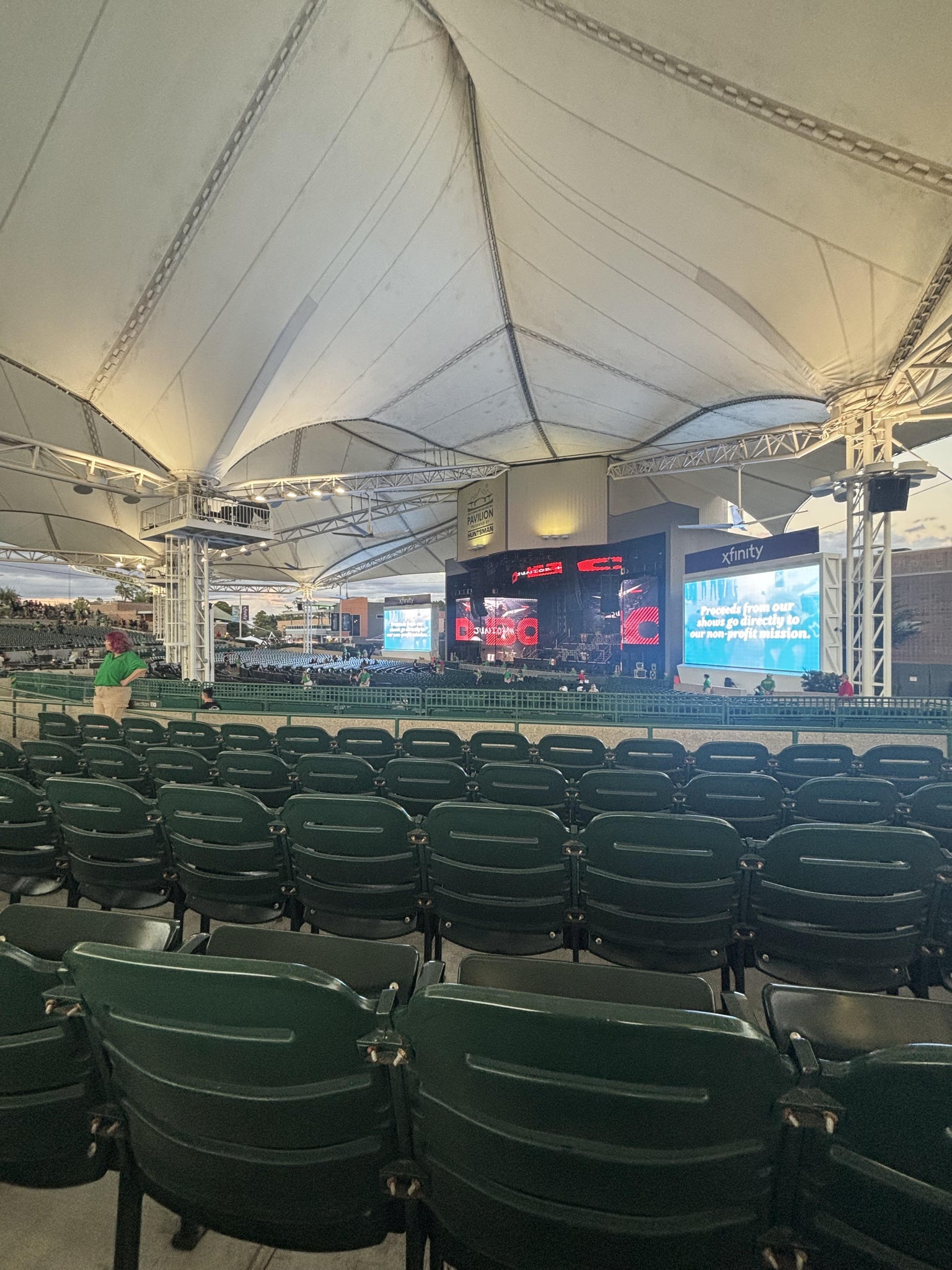 Real Fan View taken from Section 110 at The Cynthia Woods Mitchell Pavilion presented by Huntsman by Karla T