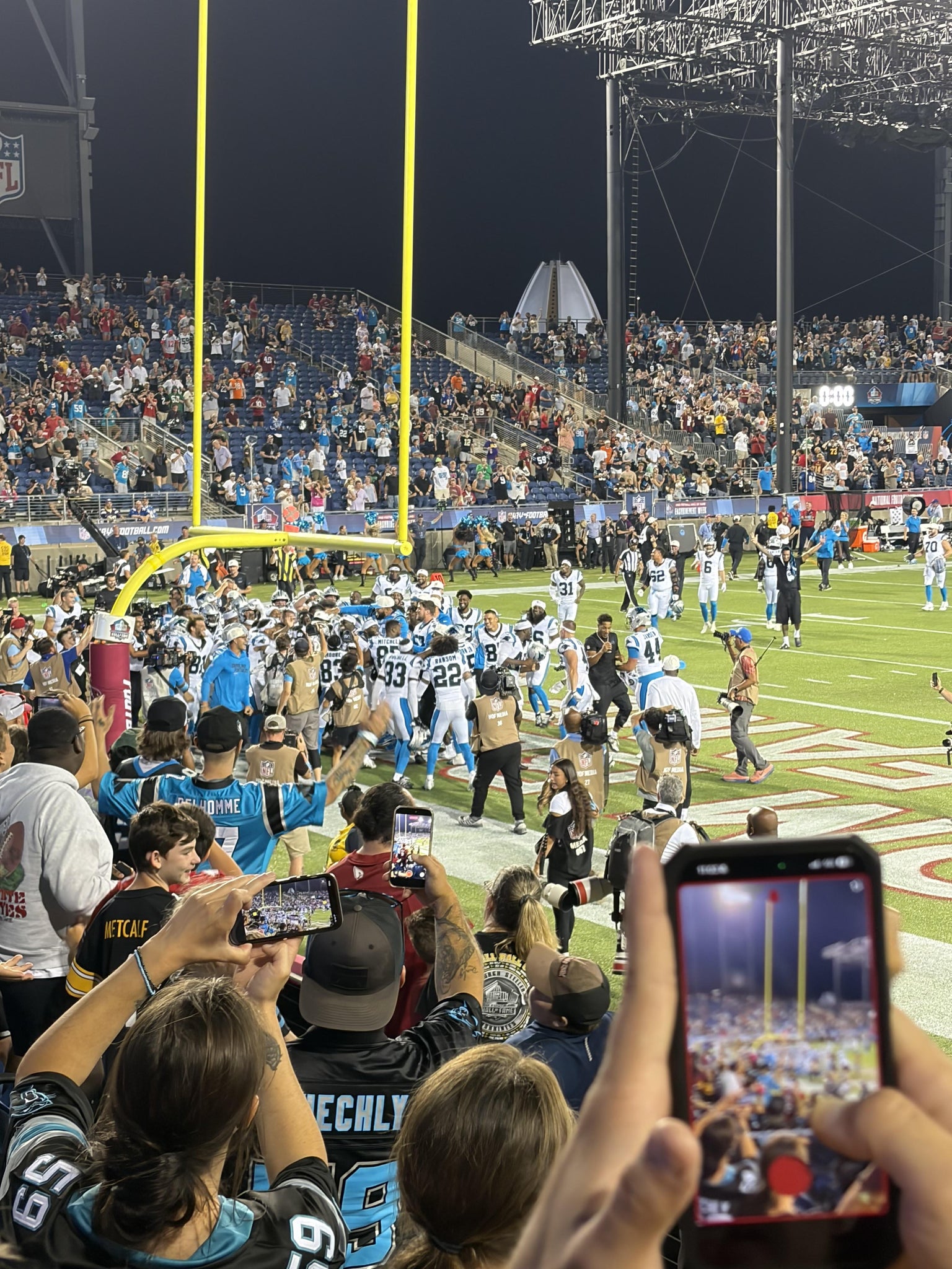 Real Fan View taken from Section 116 at Tom Benson Hall of Fame Stadium by Kristen S