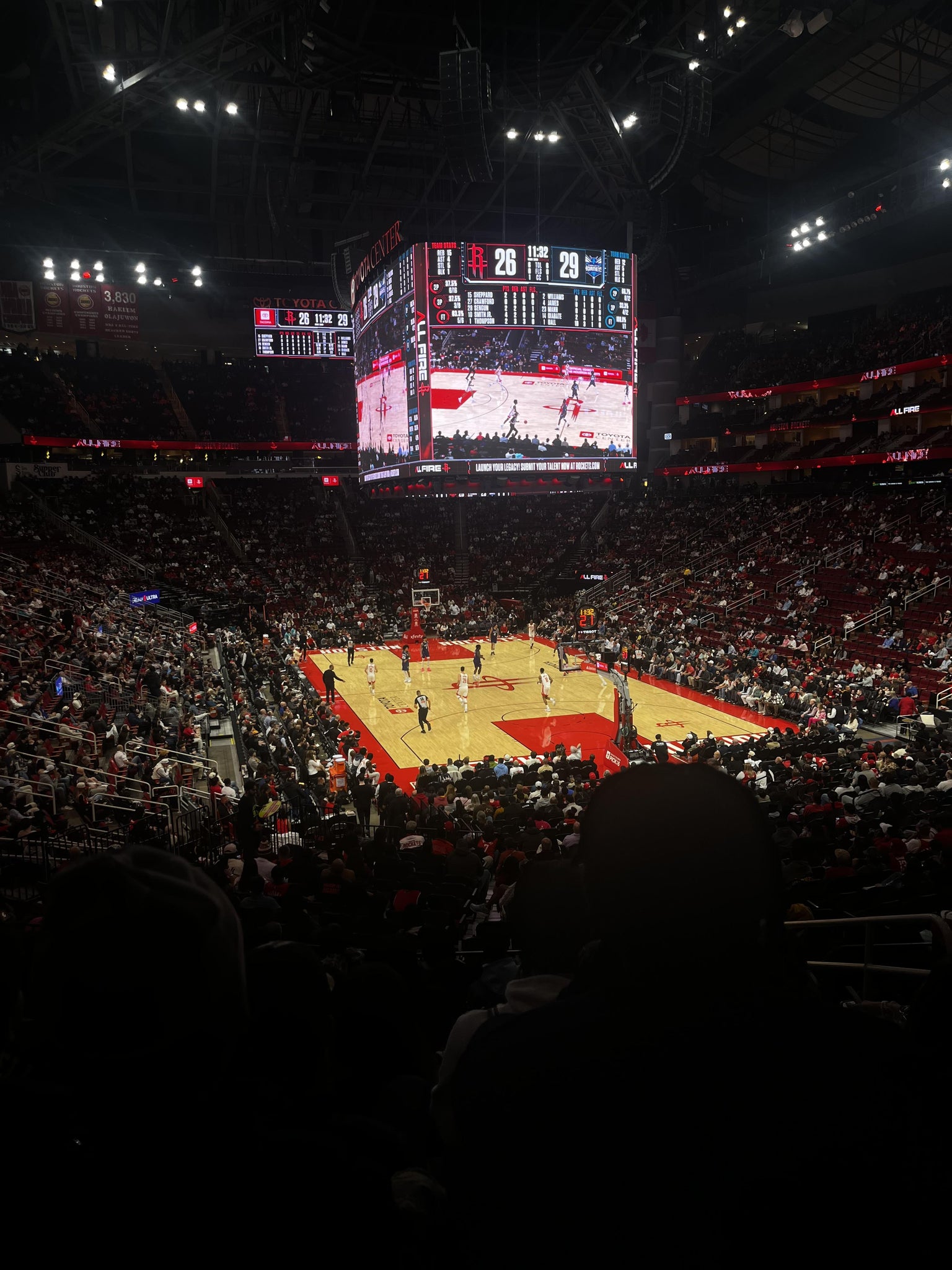 Real Fan View taken from Section 115 at Toyota Center by Genesis G