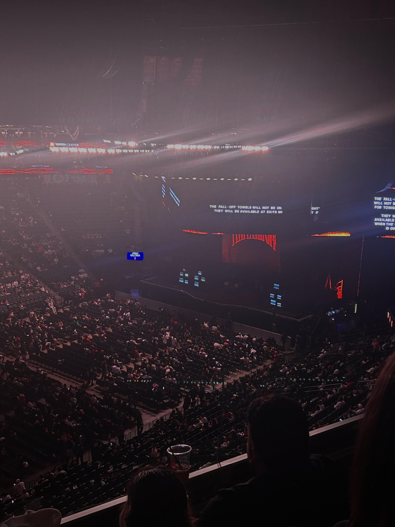 Real Fan View taken from Section 413 at Toyota Center by Evelynn C