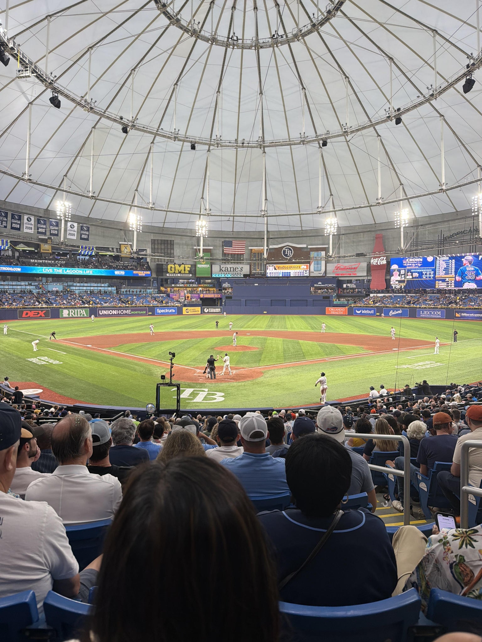 Real Fan View taken from Section 102 at Tropicana Field by Hank S