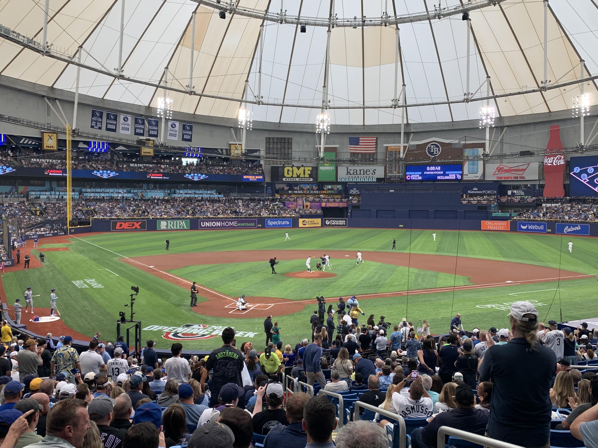 Real Fan View taken from Section 104 at Tropicana Field by Judy W