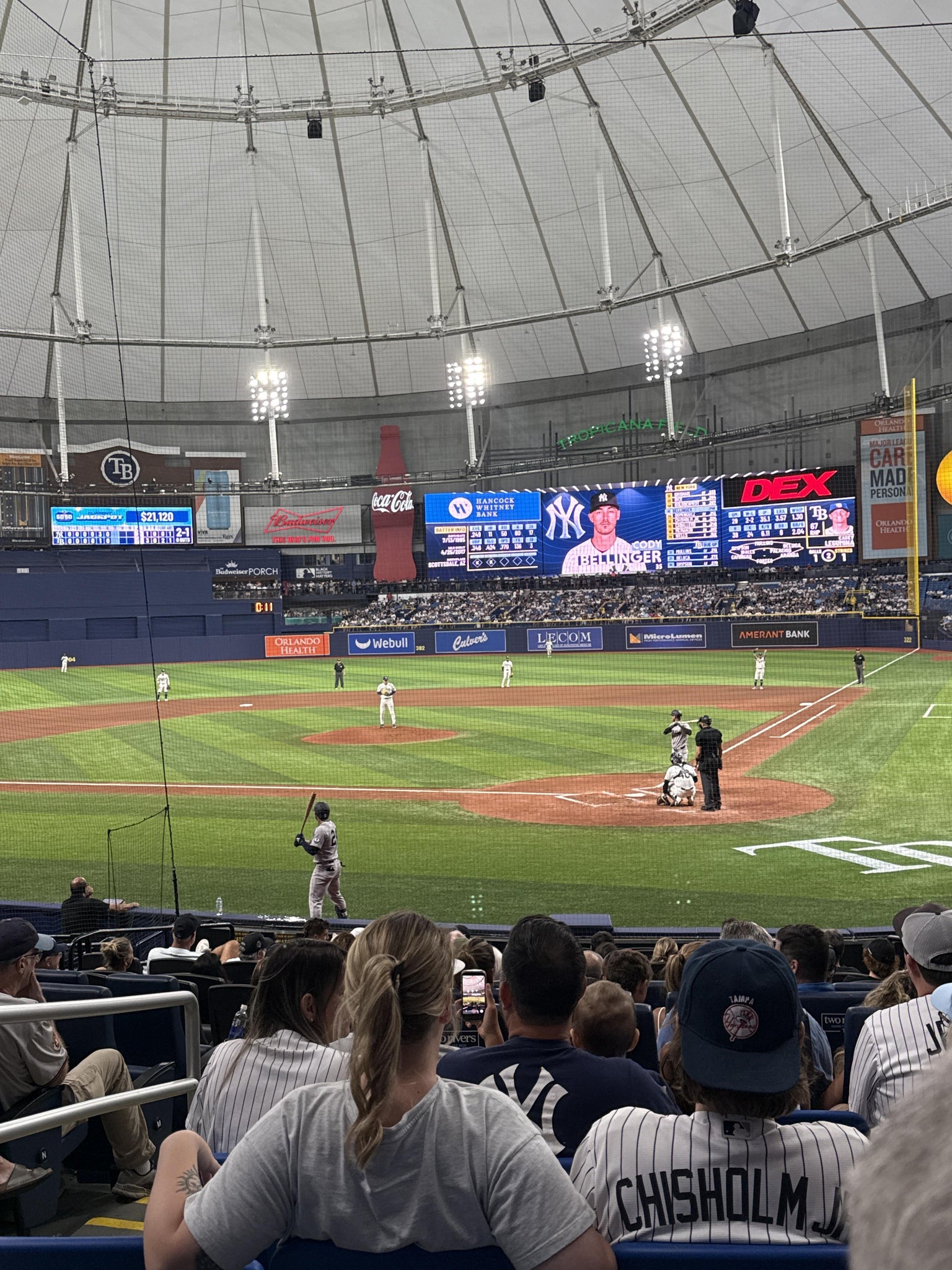 Vue réelle des fans prise de la Section 105 au site Tropicana Field par Anonymous User