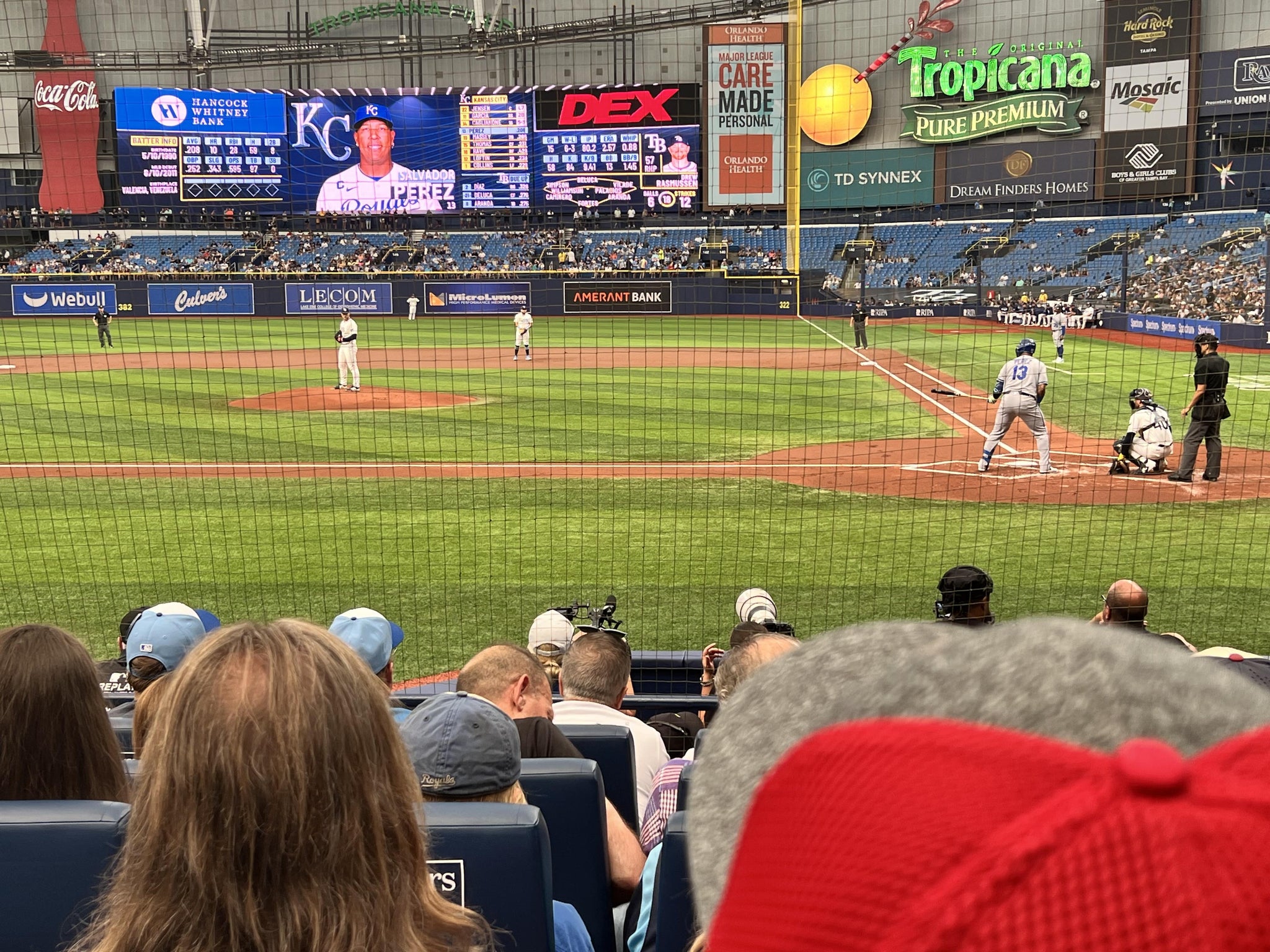 Vue réelle des fans prise de la Section 109 au site Tropicana Field par Steve D