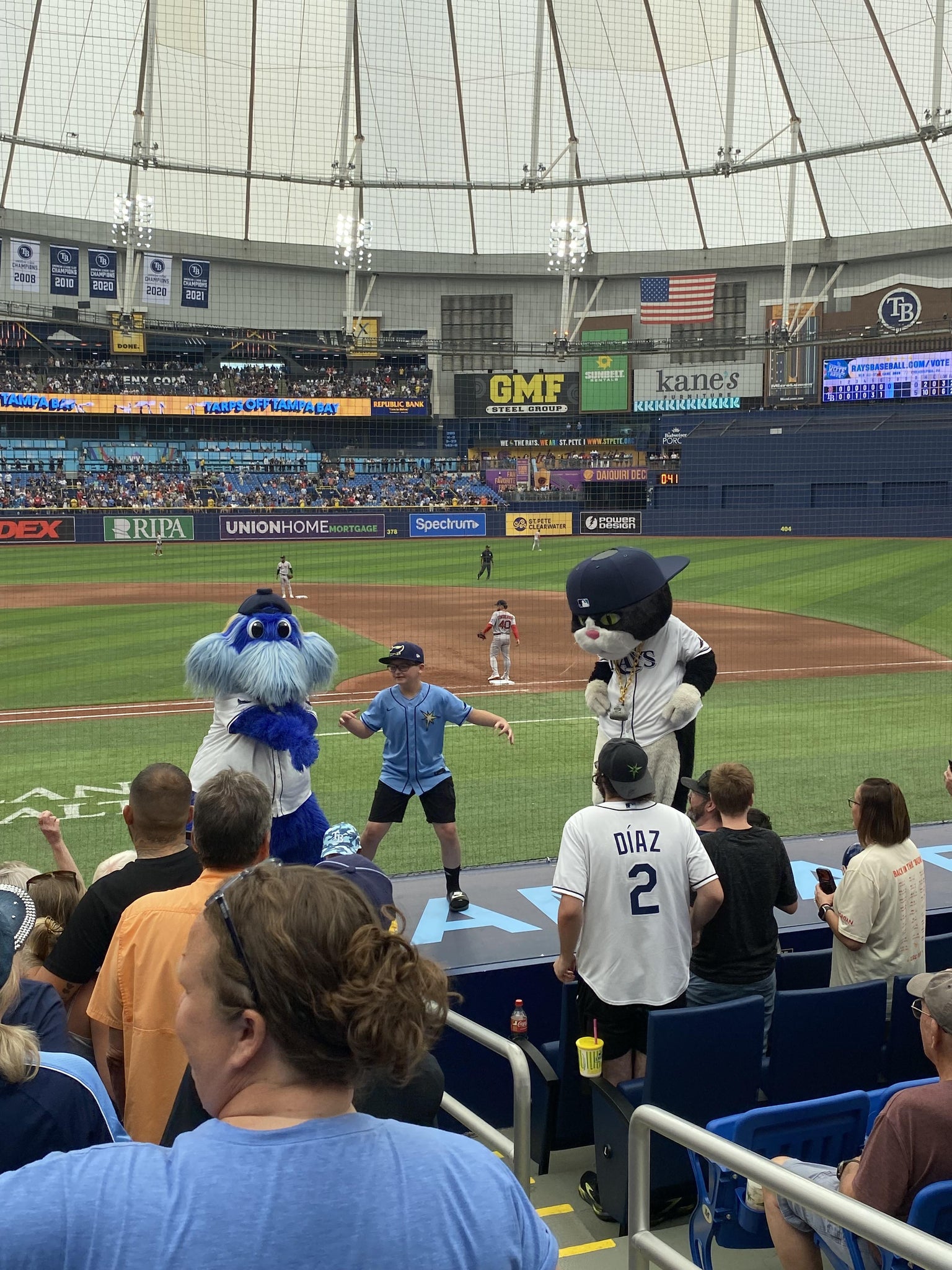 Real Fan View taken from Section 114 at Tropicana Field by Christine B