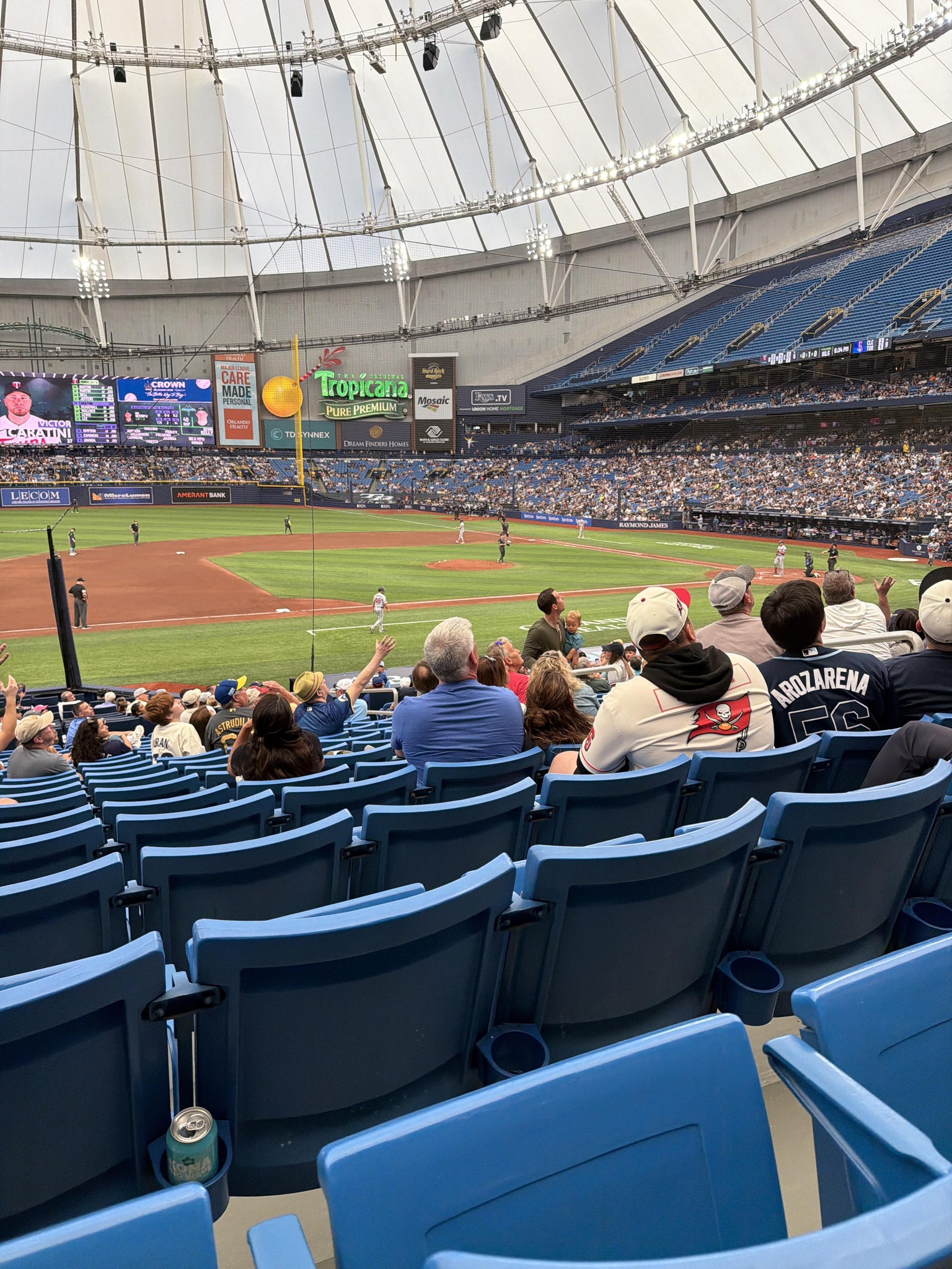 Real Fan View taken from Section 119 at Tropicana Field by Jon G