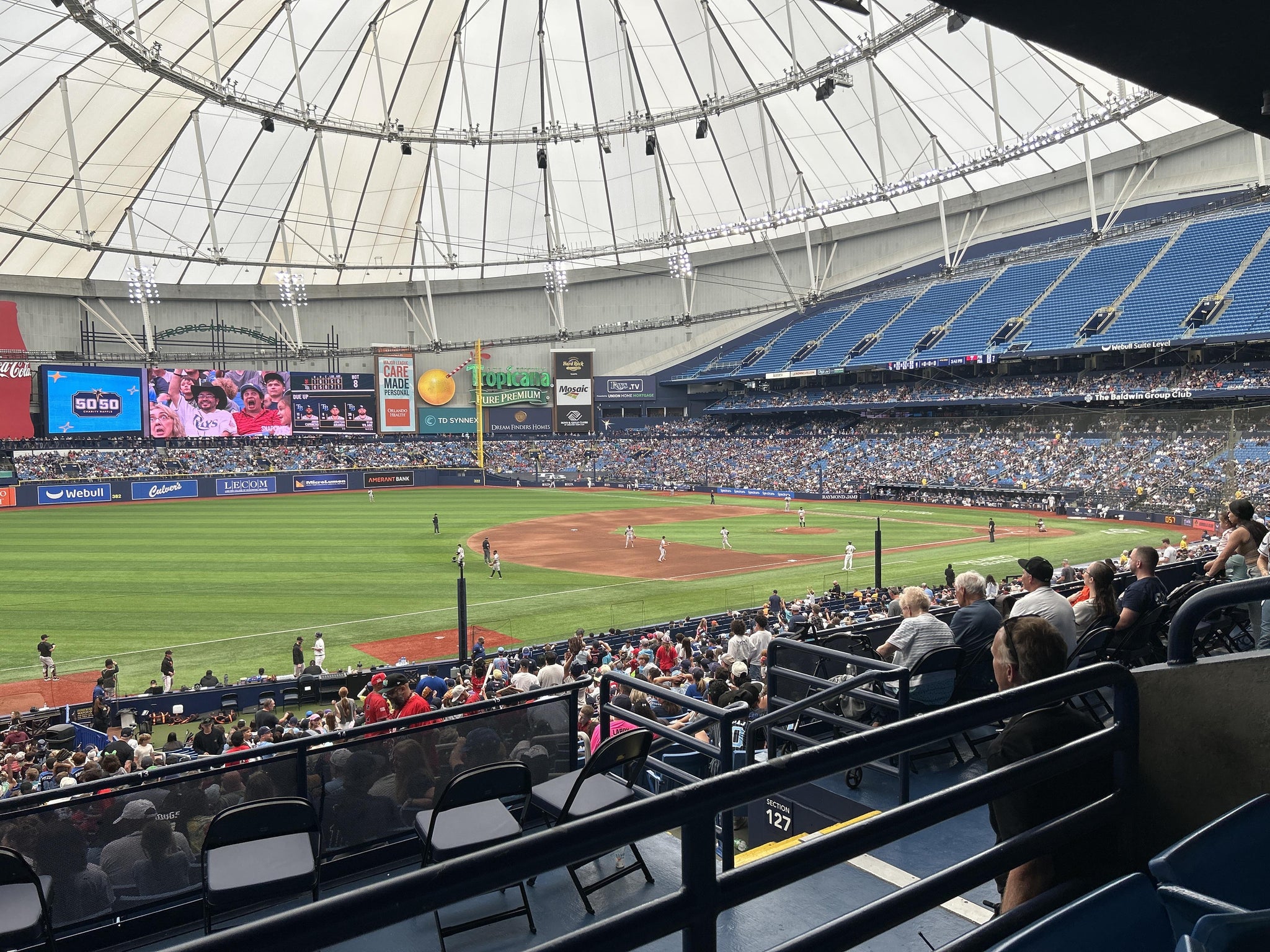 Real Fan View taken from Section 129 at Tropicana Field by Sharon H