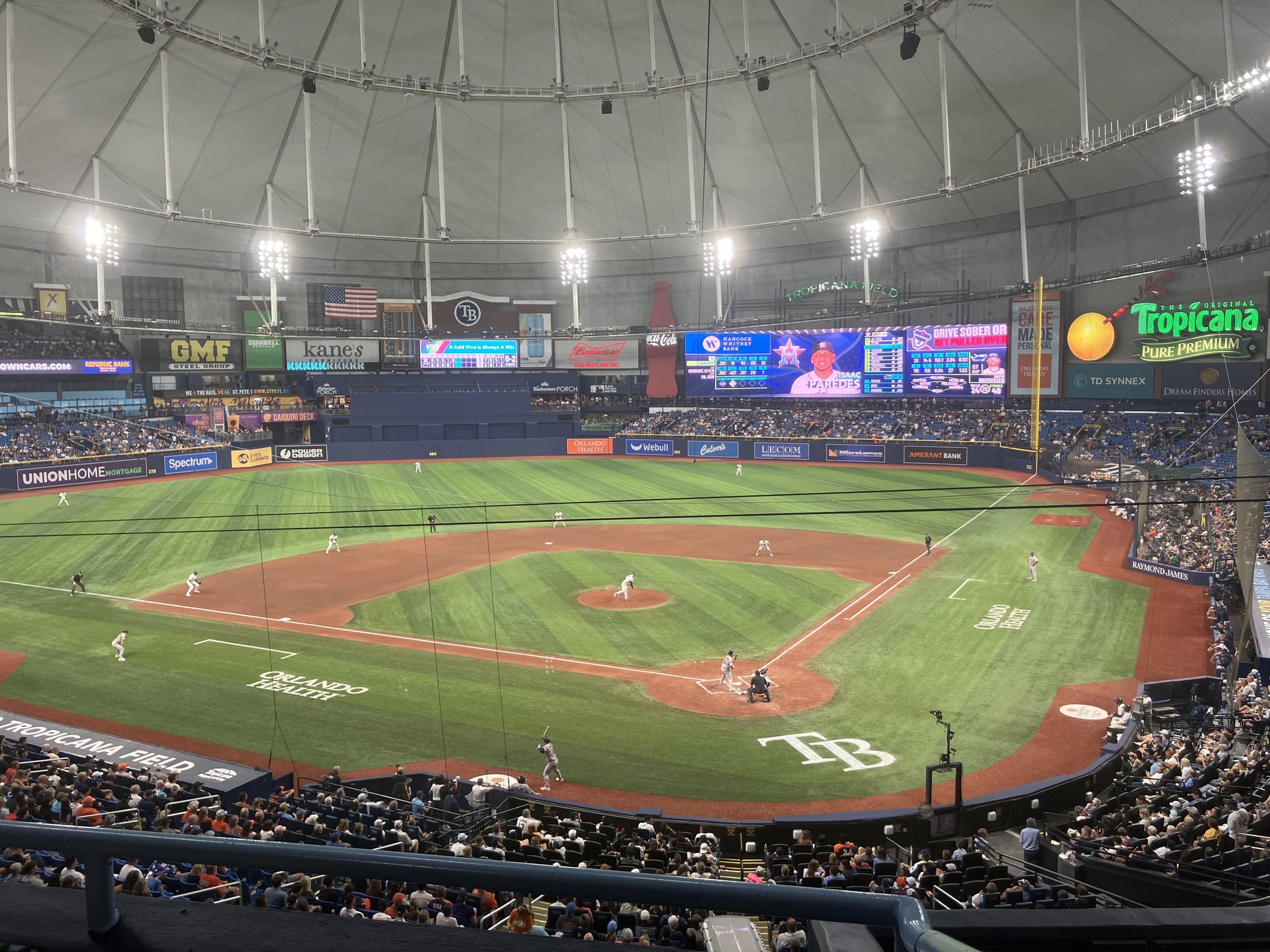 Real Fan View taken from Section 203 at Tropicana Field by Adam L