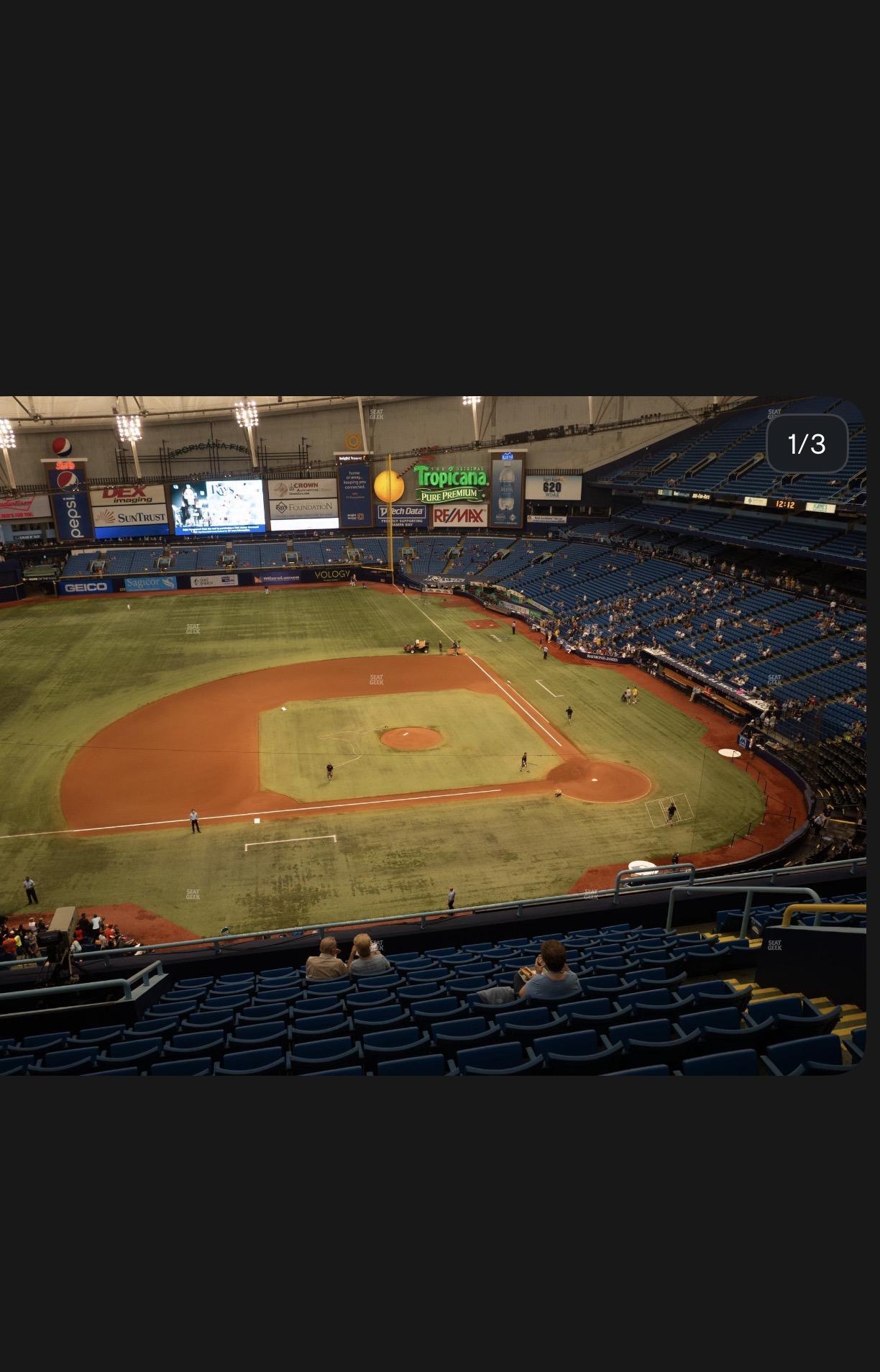 Real Fan View taken from Section 313 at Tropicana Field by Colin S