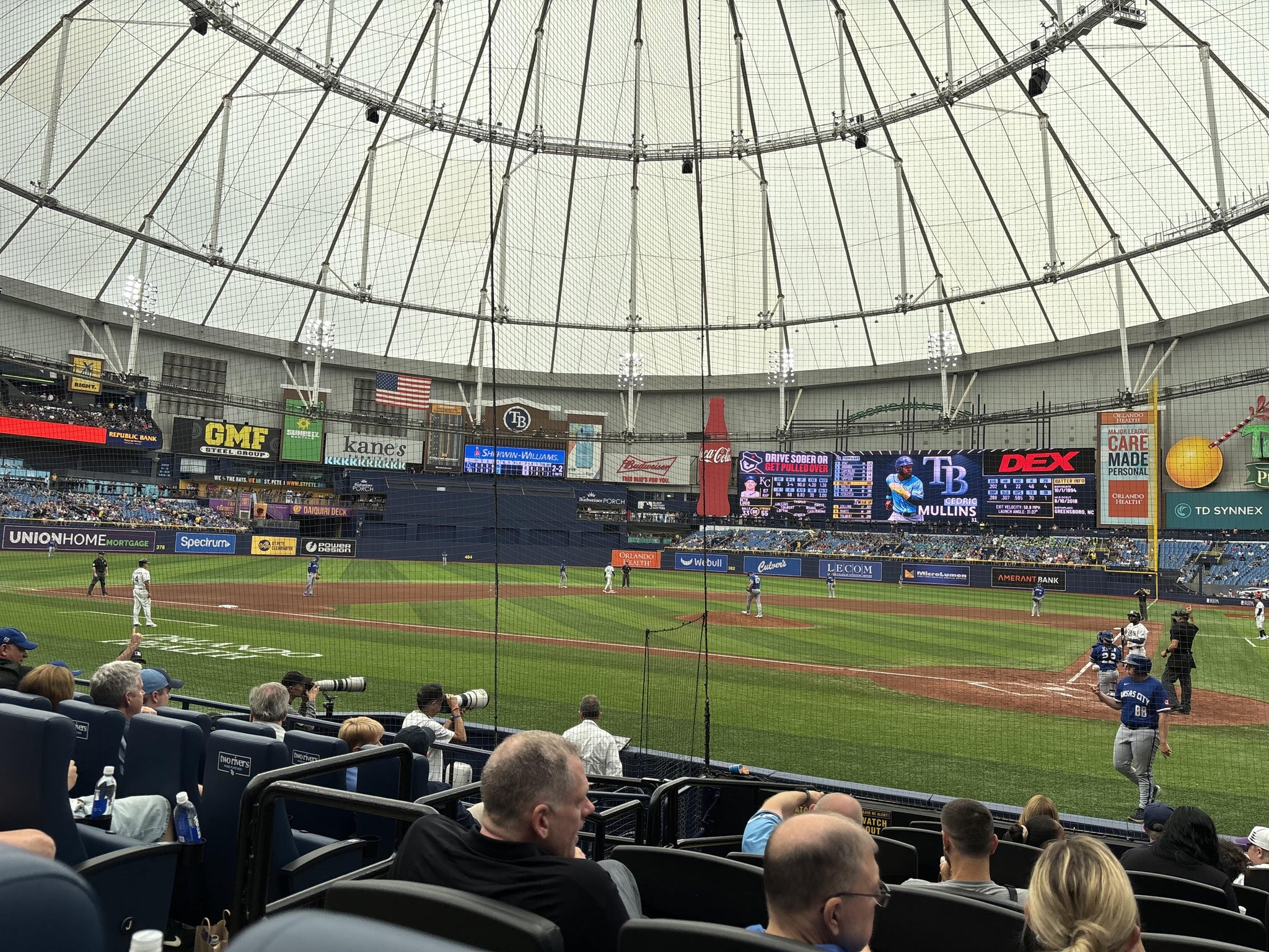 Real Fan View taken from Home Plate Box 107 at Tropicana Field by Mary K
