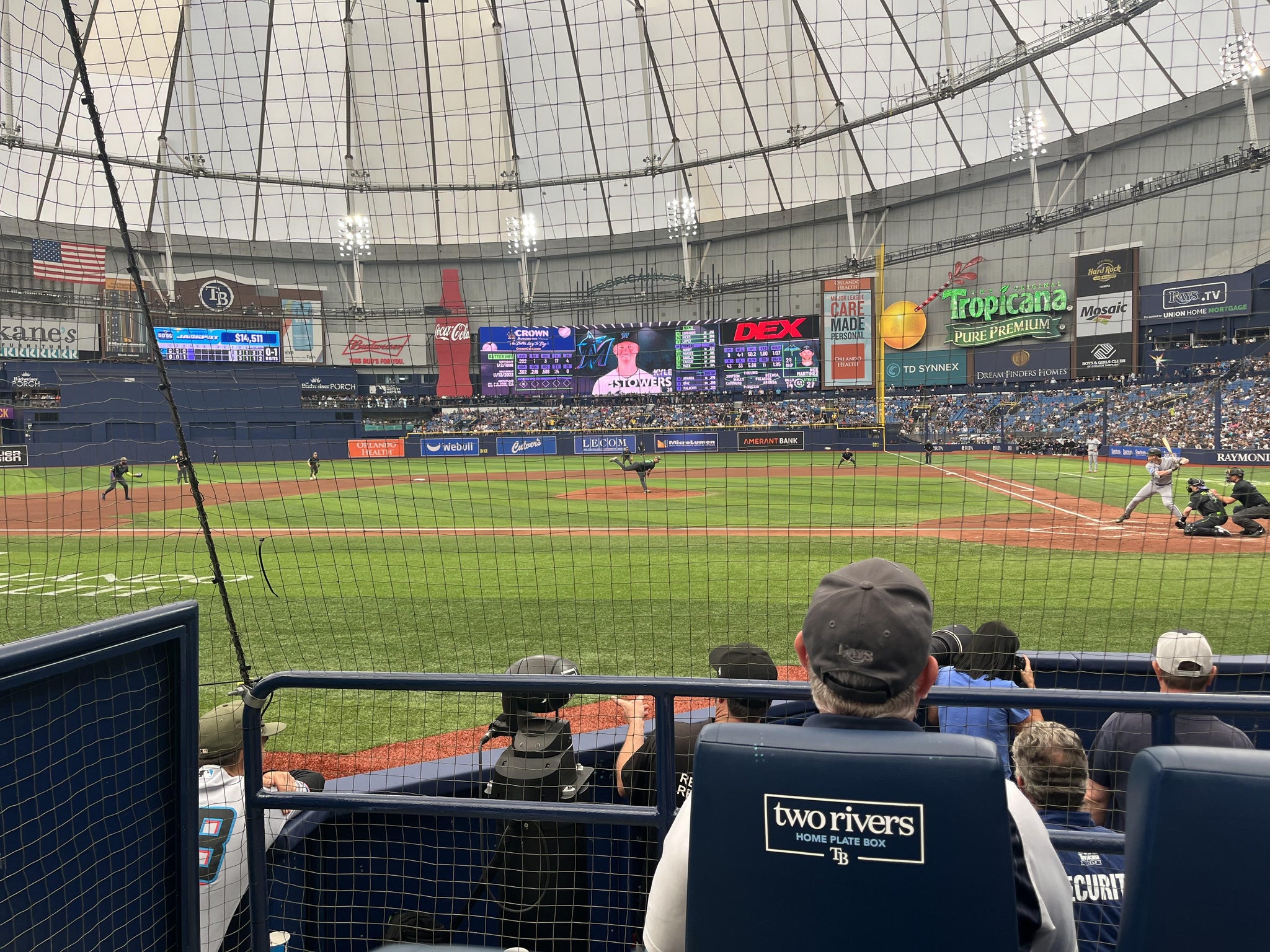 Real Fan View taken from Home Plate Box 109 at Tropicana Field by Victor E
