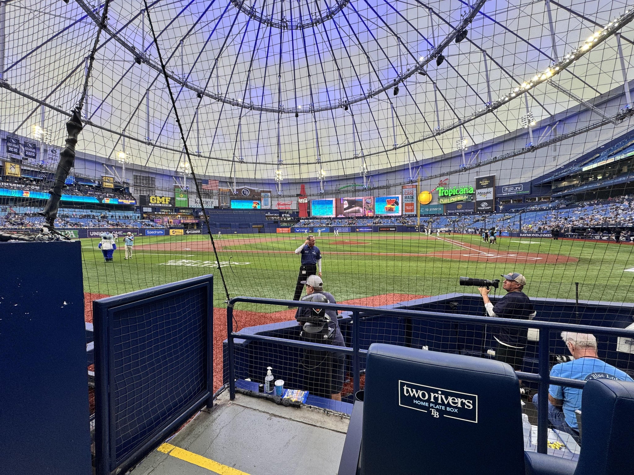 Real Fan View taken from Home Plate Box 109 at Tropicana Field by Francisco F