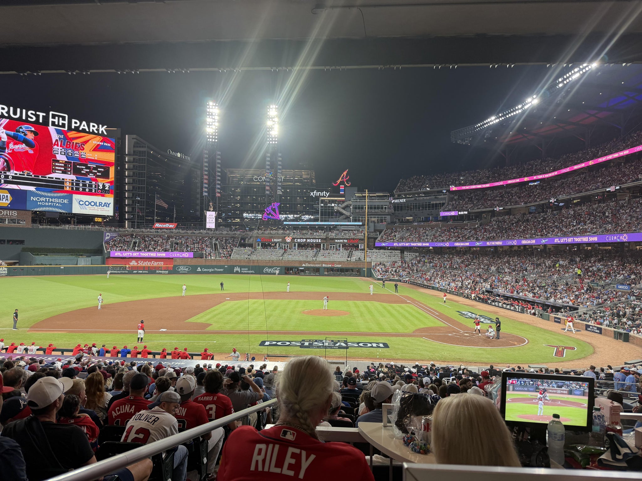 Real Fan View taken from Delta Executive Club 130 Table 4 at Truist Park by Borden B