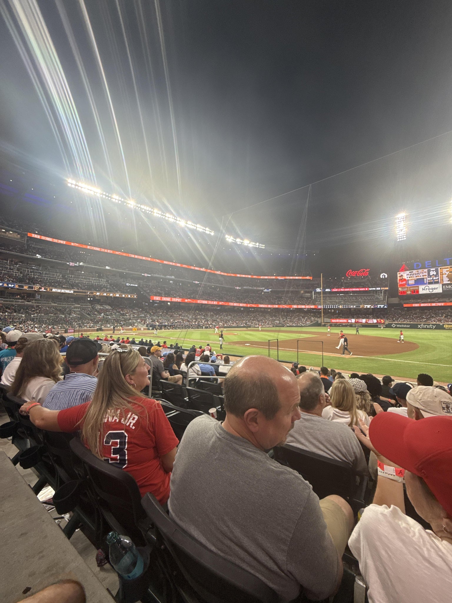 Real Fan View taken from Dugout Infield 16 at Truist Park by Michelle C