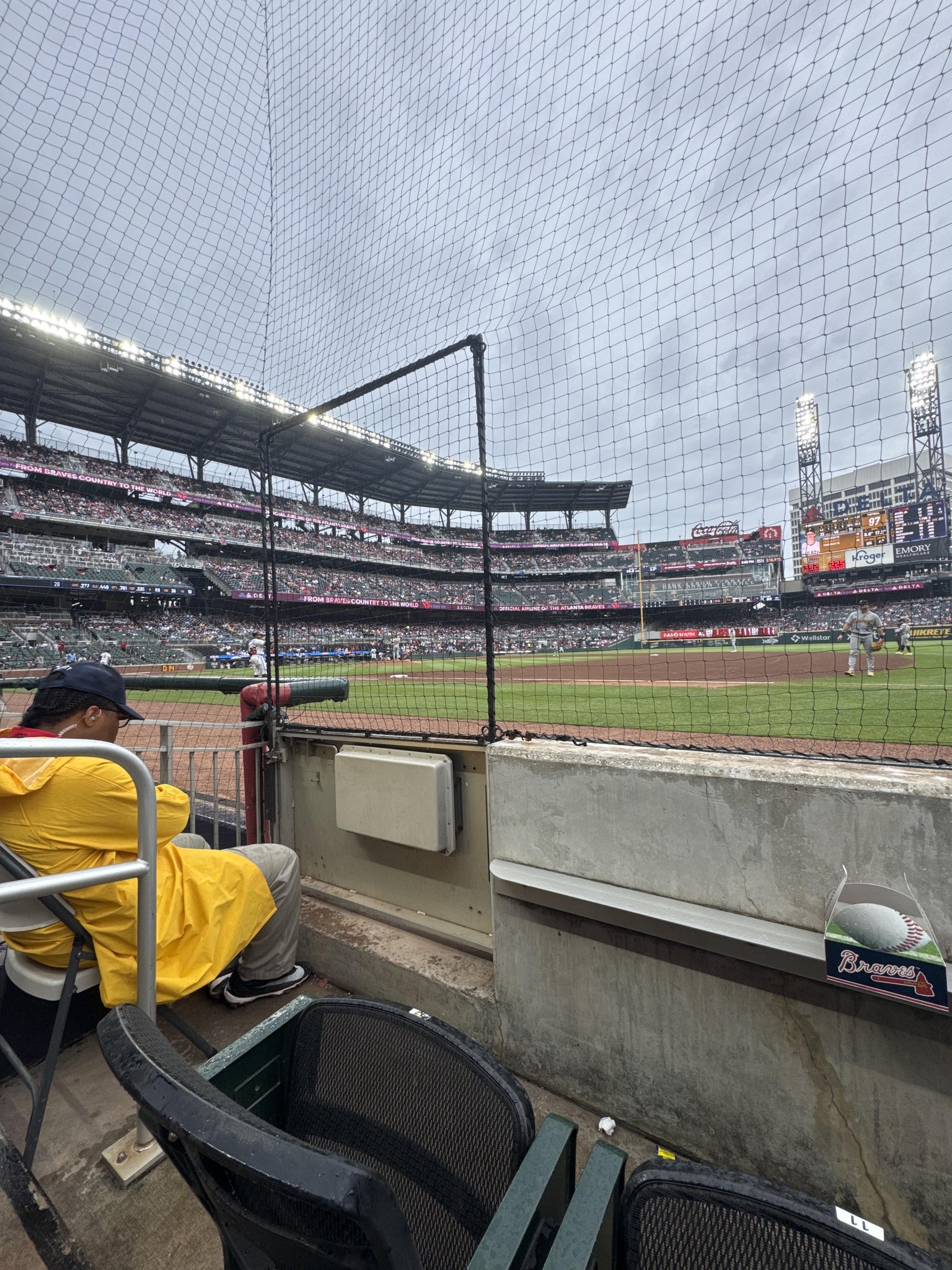 Real Fan View taken from Dugout Infield 16 at Truist Park by Zeek H