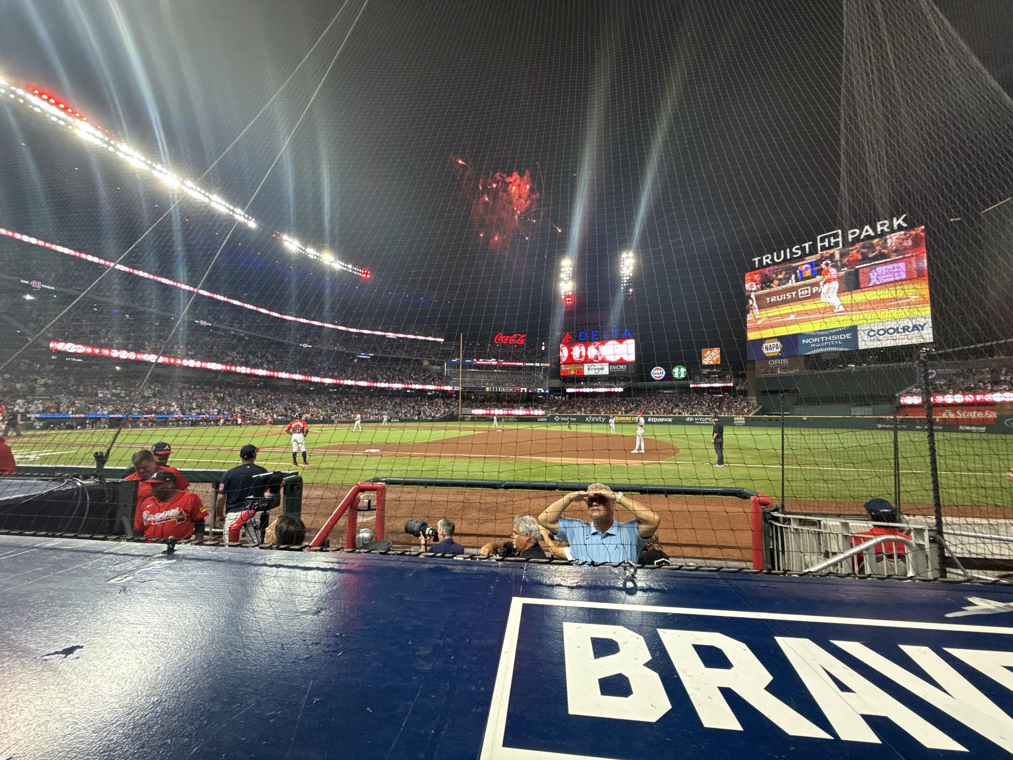 Real Fan View taken from Dugout Infield 17 at Truist Park by Melissa G