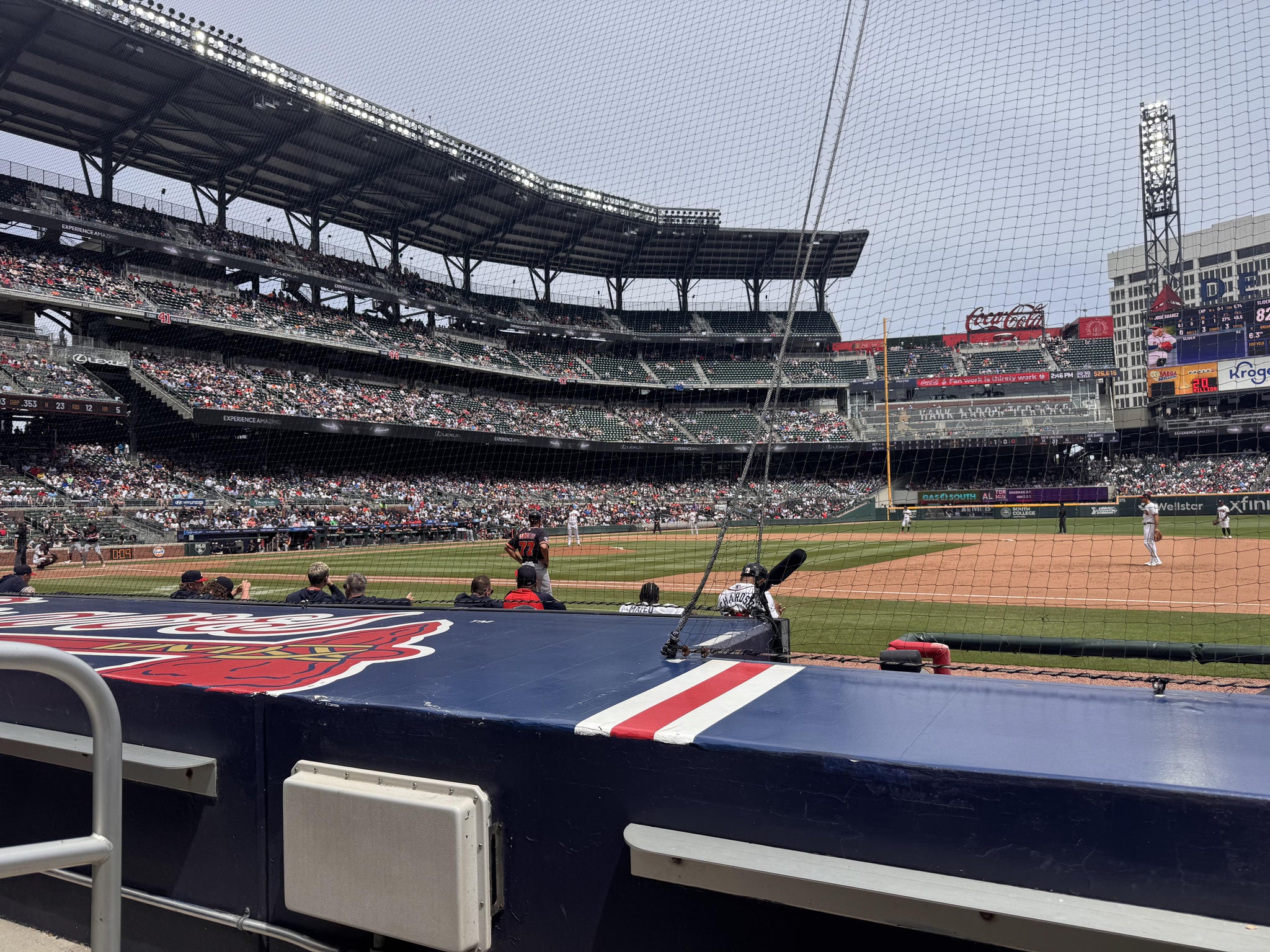 Real Fan View taken from Dugout Infield 17 at Truist Park by Chris L
