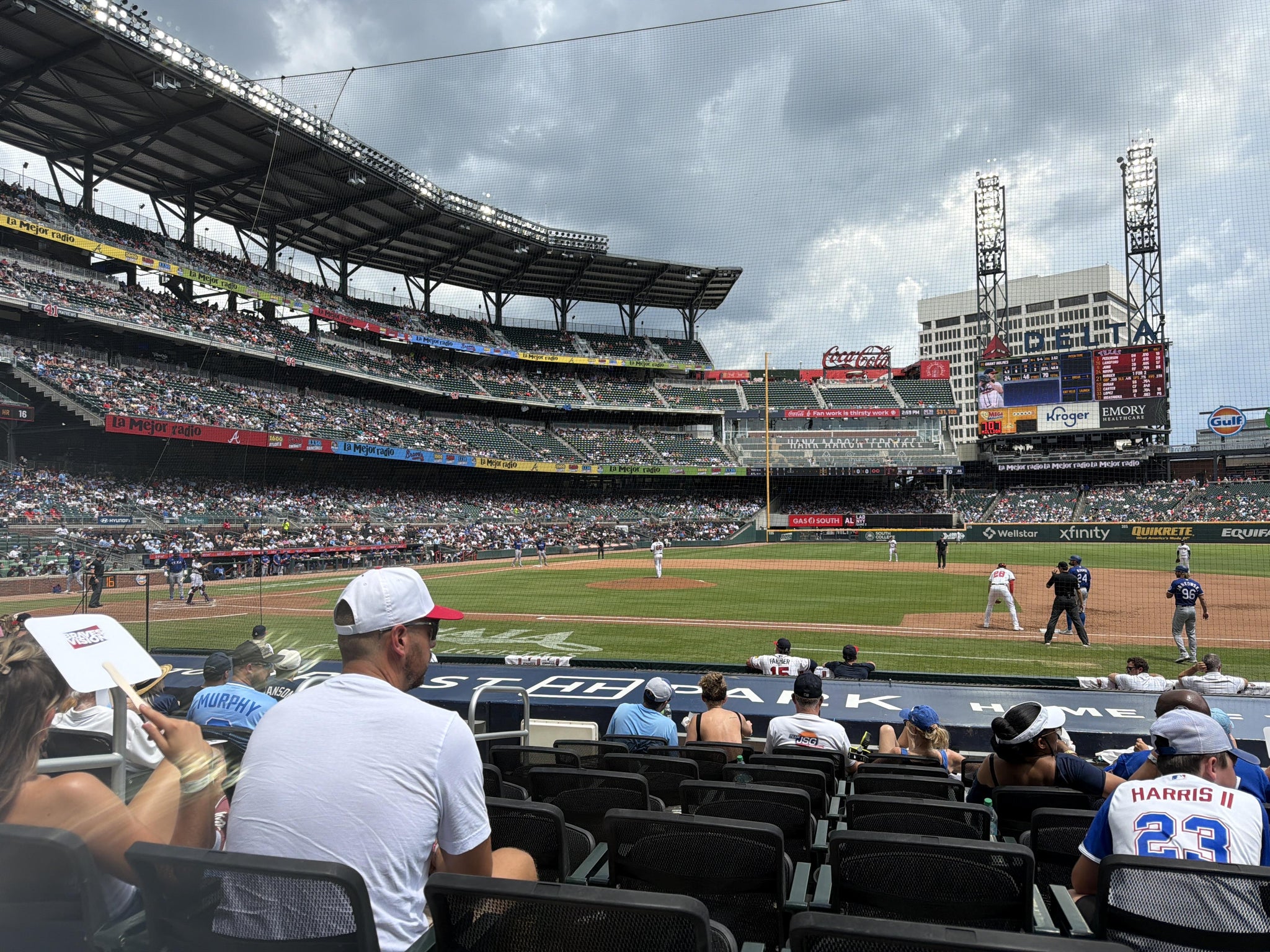 Real Fan View taken from Dugout Infield 19 at Truist Park by Chris D