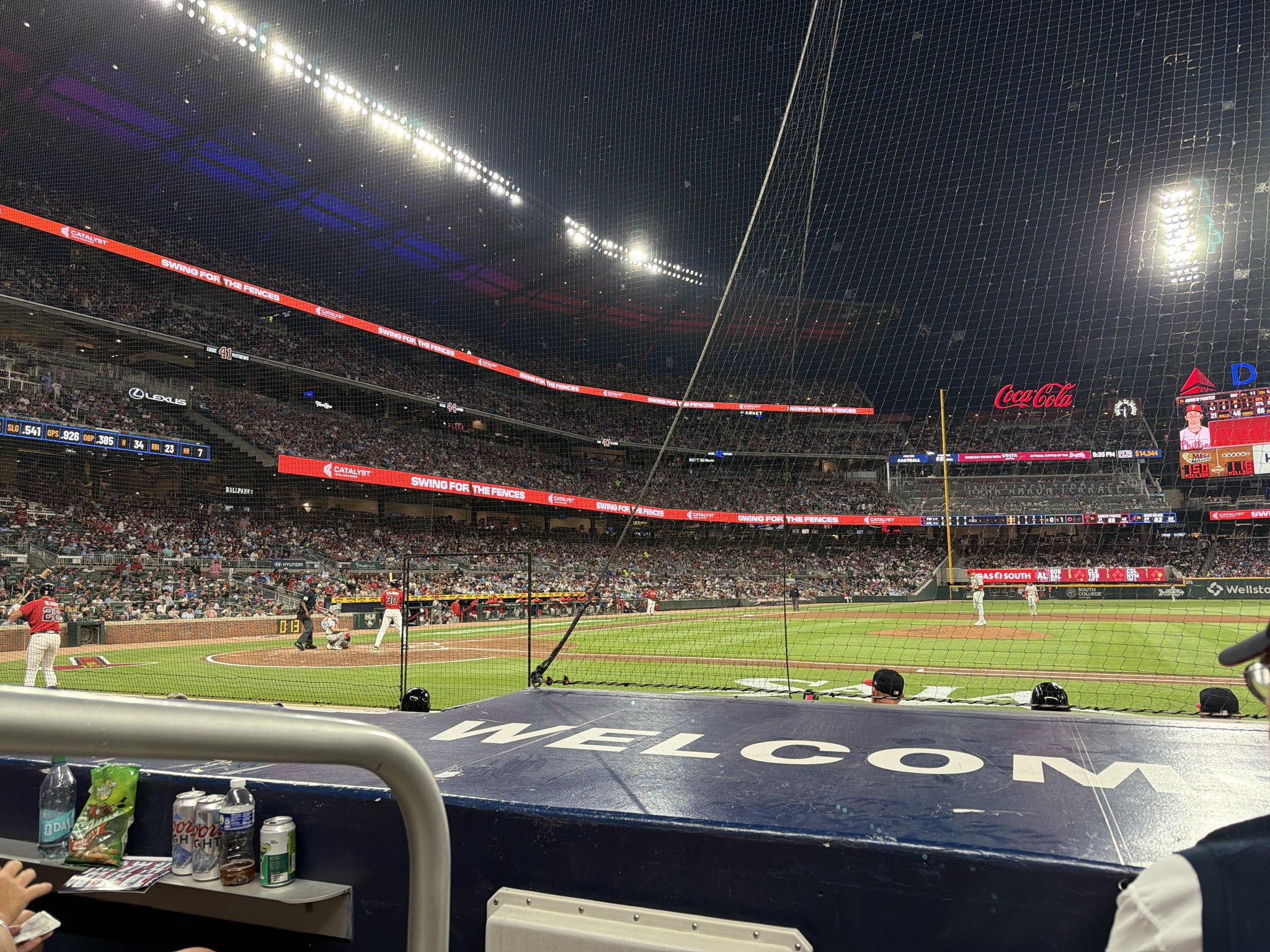 Real Fan View taken from Dugout Infield 20 at Truist Park by Trey G