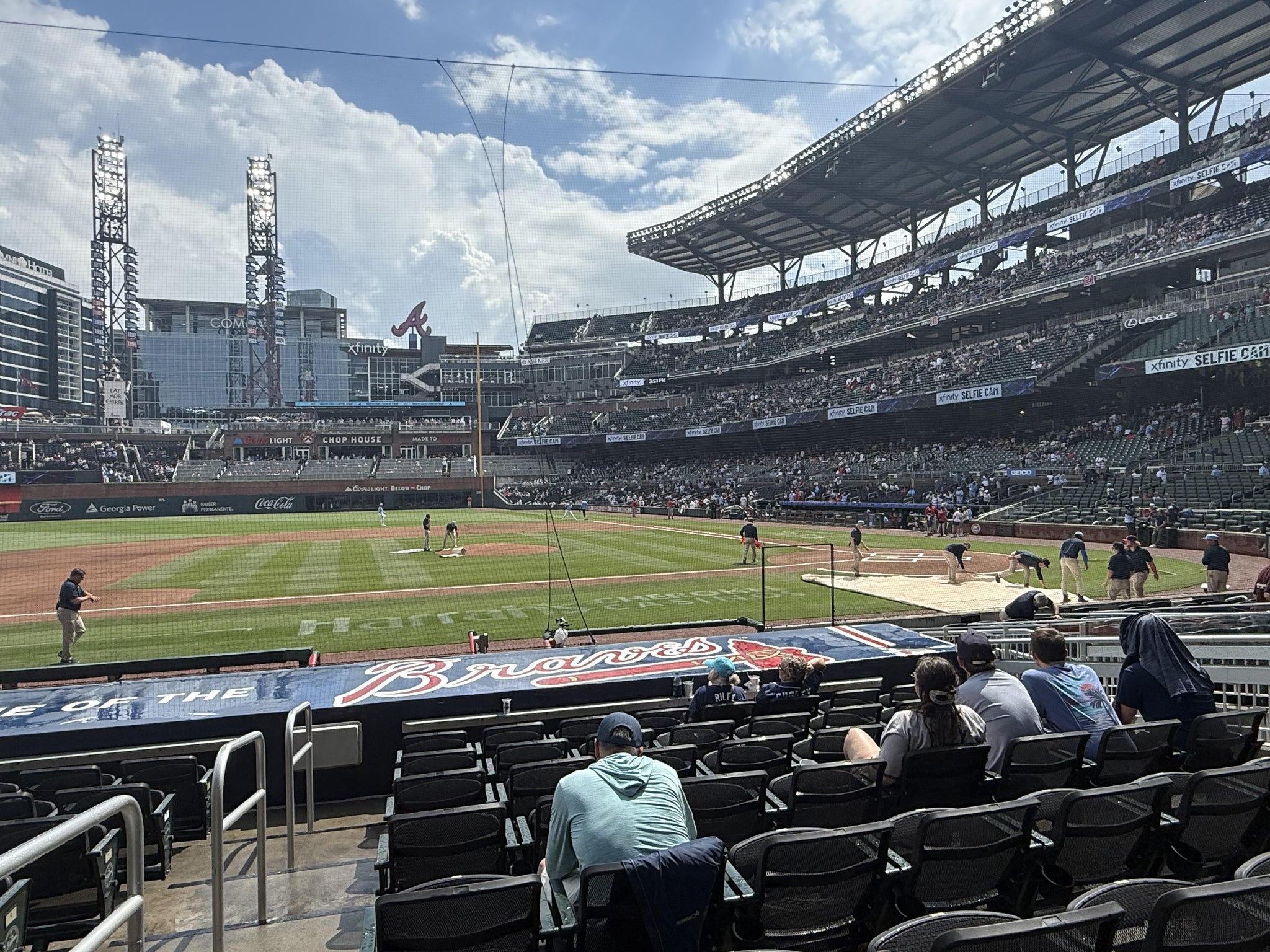 Real Fan View taken from Dugout Infield 31 at Truist Park by Larry Y