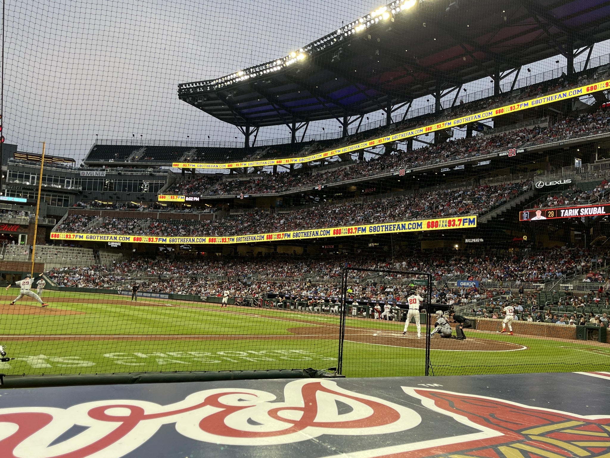 Real Fan View taken from Dugout Infield 31 at Truist Park by Brian G