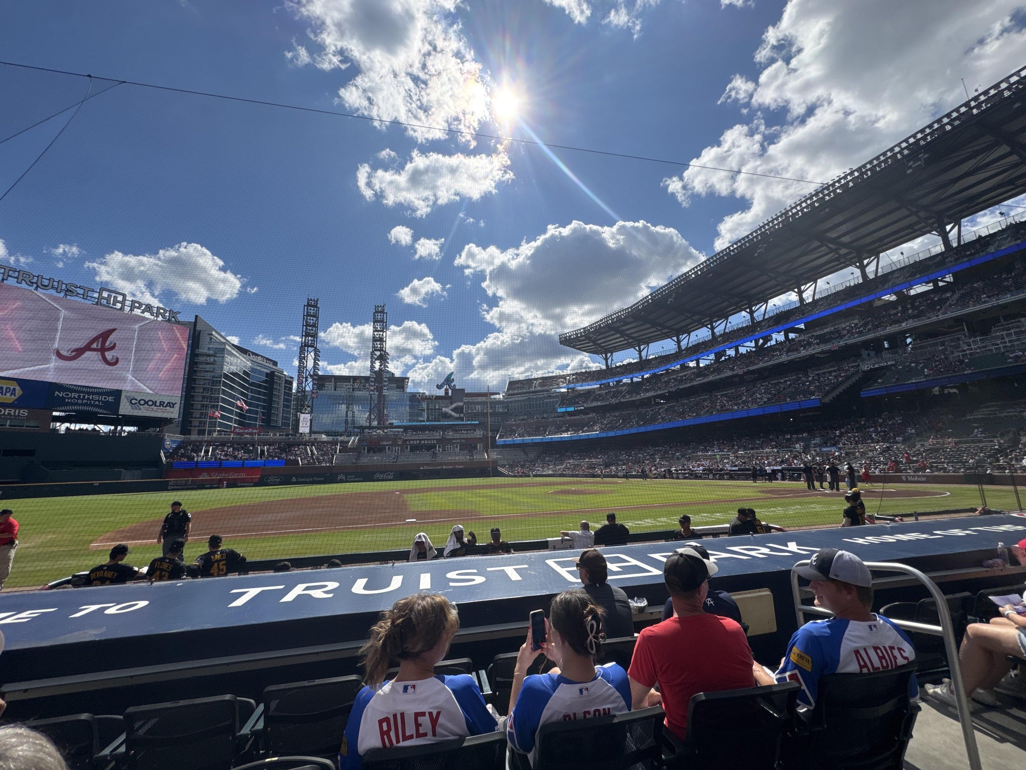 Real Fan View taken from Dugout Infield 33 at Truist Park by Kaleb B